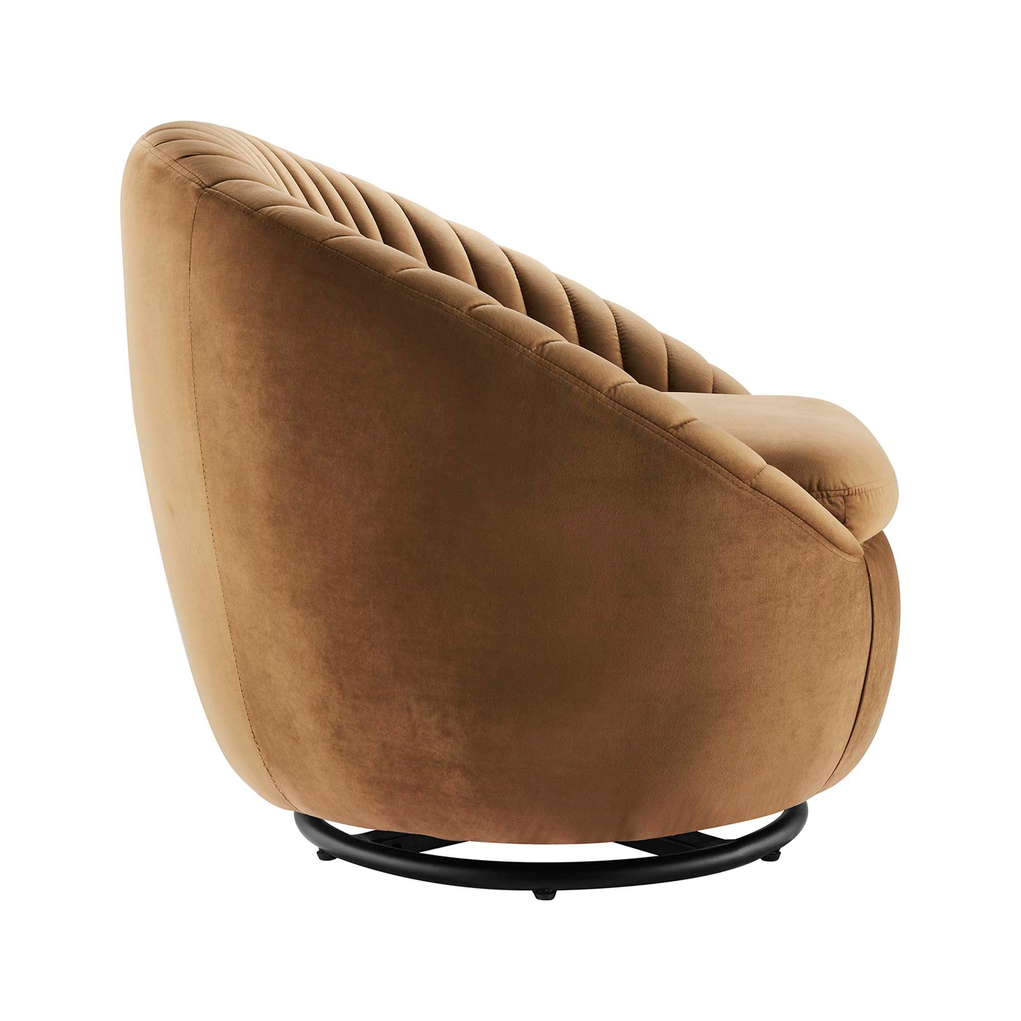 Whirr Tufted Performance Velvet Swivel Chair - Best Buy Furniture