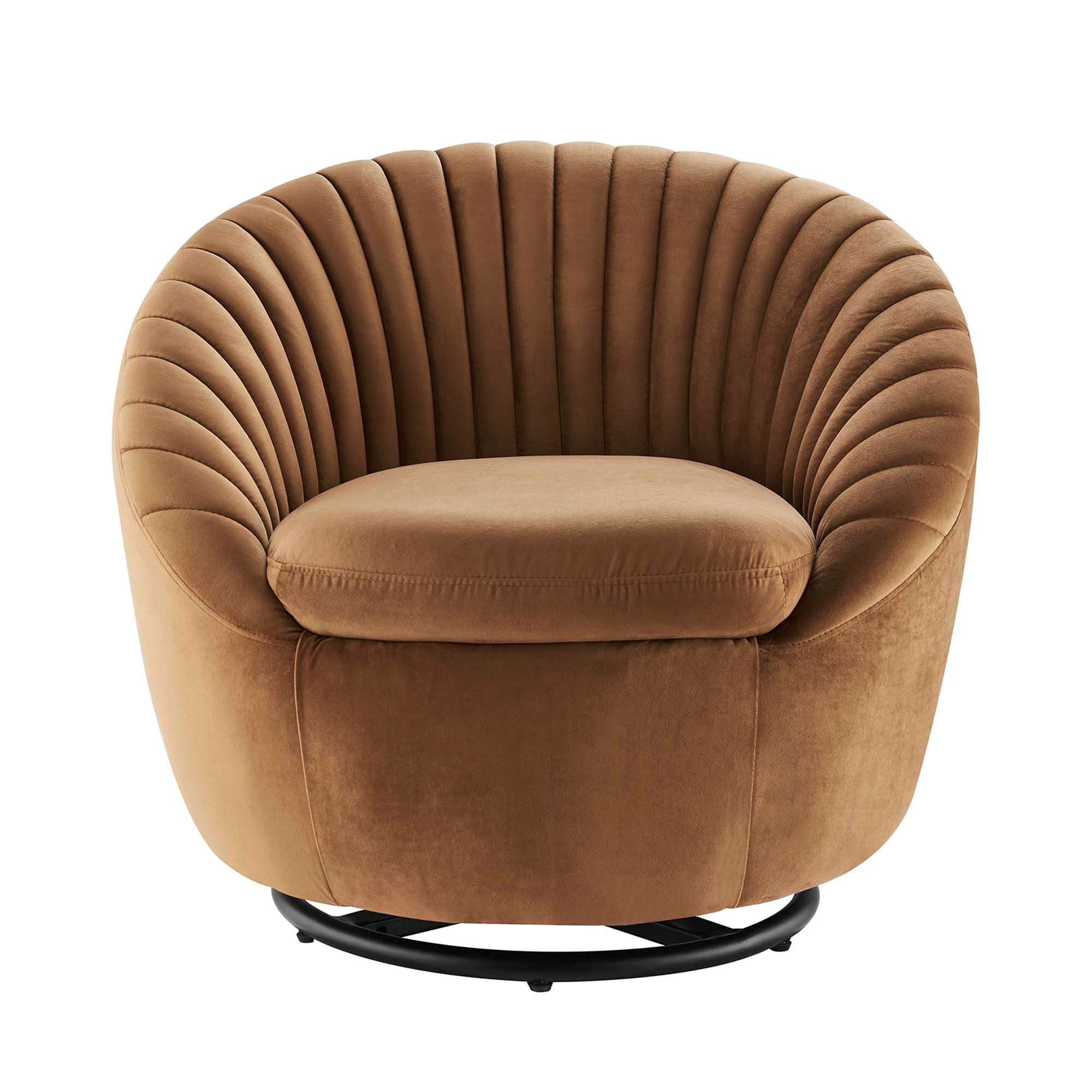 Whirr Tufted Performance Velvet Swivel Chair - Best Buy Furniture