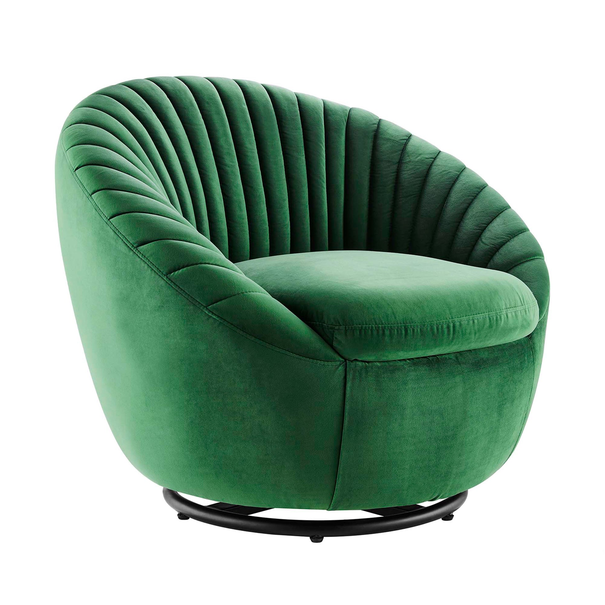 Whirr Tufted Performance Velvet Swivel Chair - Best Buy Furniture