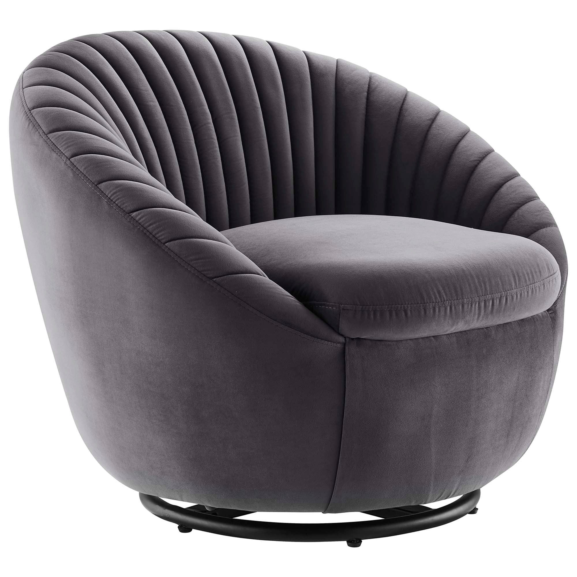 Whirr Tufted Performance Velvet Swivel Chair - Best Buy Furniture