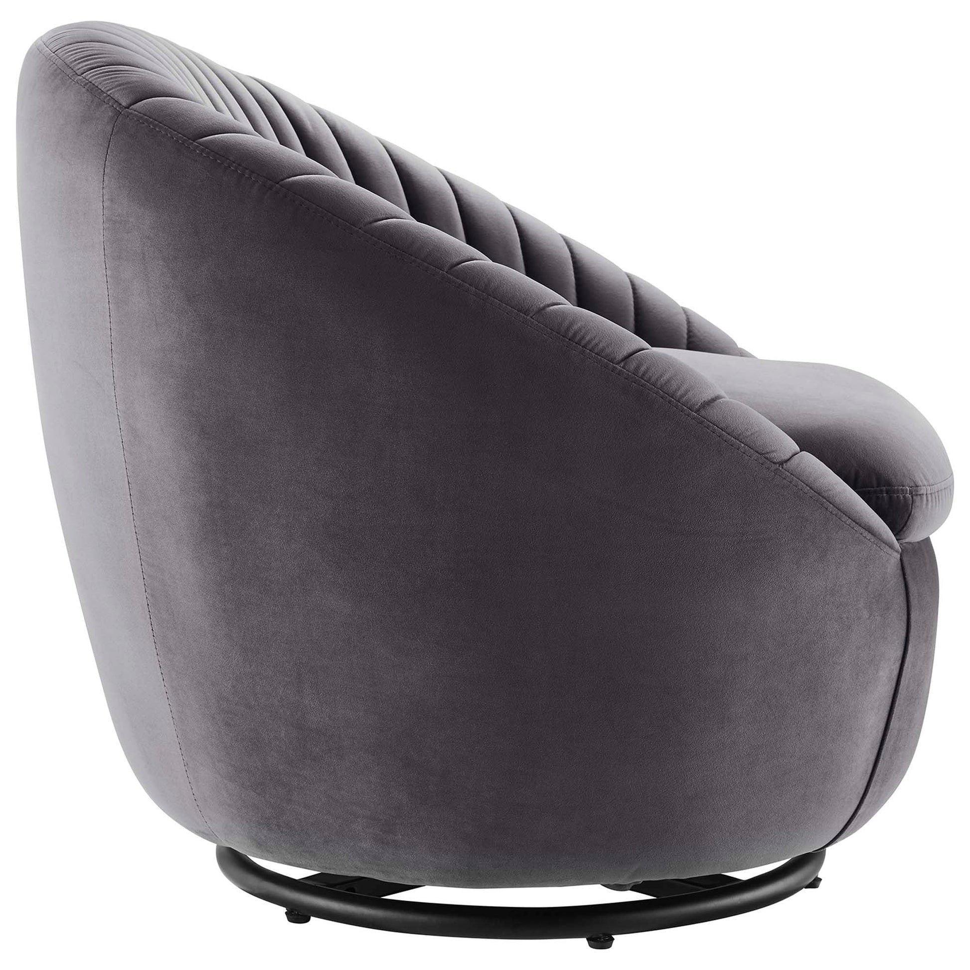 Whirr Tufted Performance Velvet Swivel Chair - Best Buy Furniture