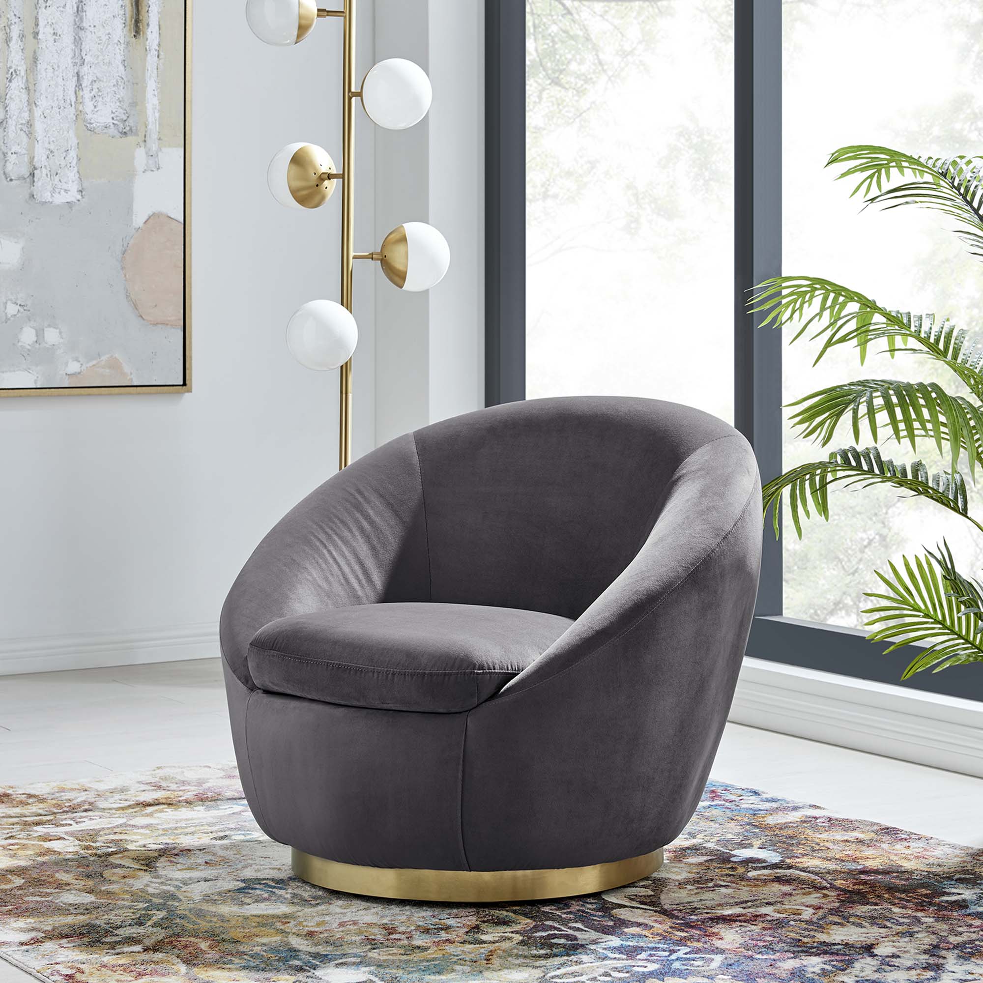 Buttercup Performance Velvet Swivel Chair - Best Buy Furniture