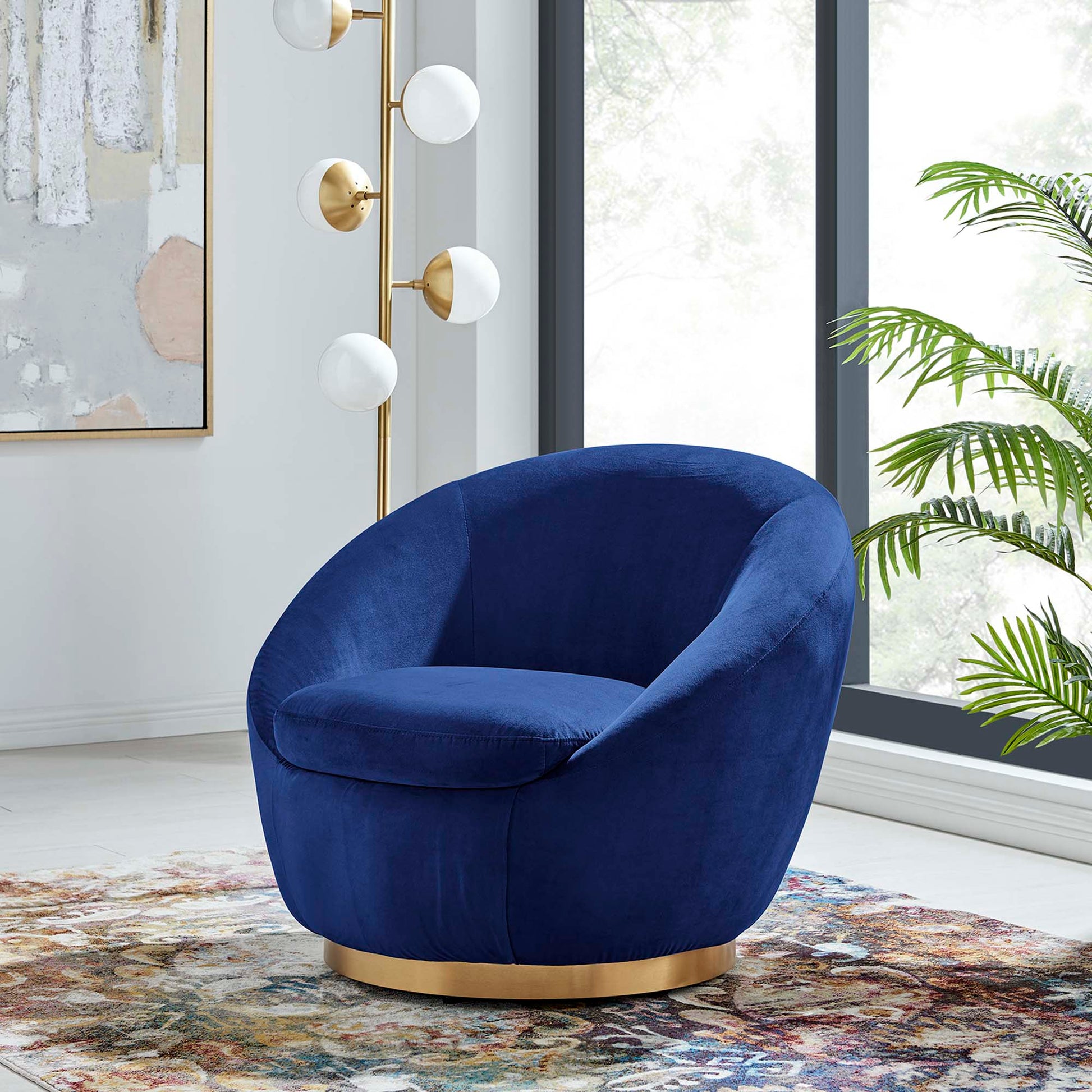 Buttercup Performance Velvet Swivel Chair - Best Buy Furniture