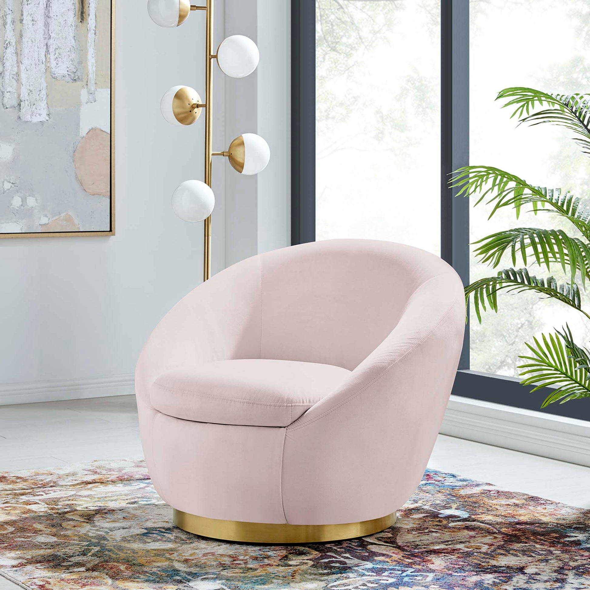 Buttercup Performance Velvet Swivel Chair - Best Buy Furniture