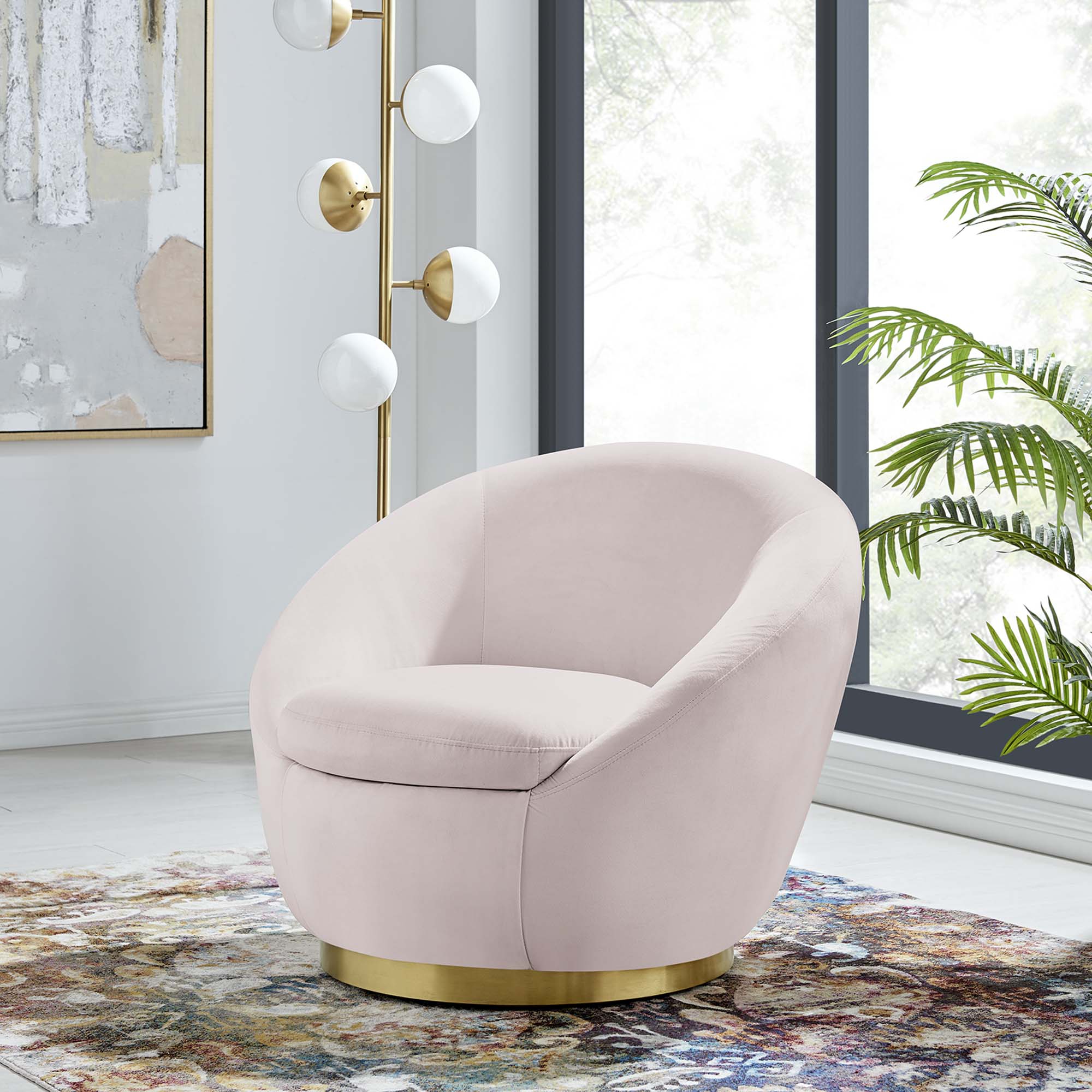 Buttercup Performance Velvet Swivel Chair - Best Buy Furniture