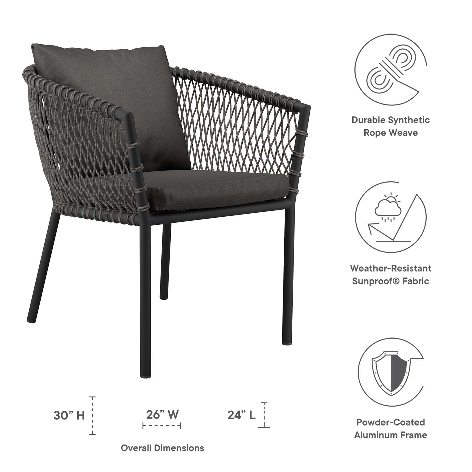 Sailor Outdoor Patio Dining Armchair by Modway - Best Buy Furniture