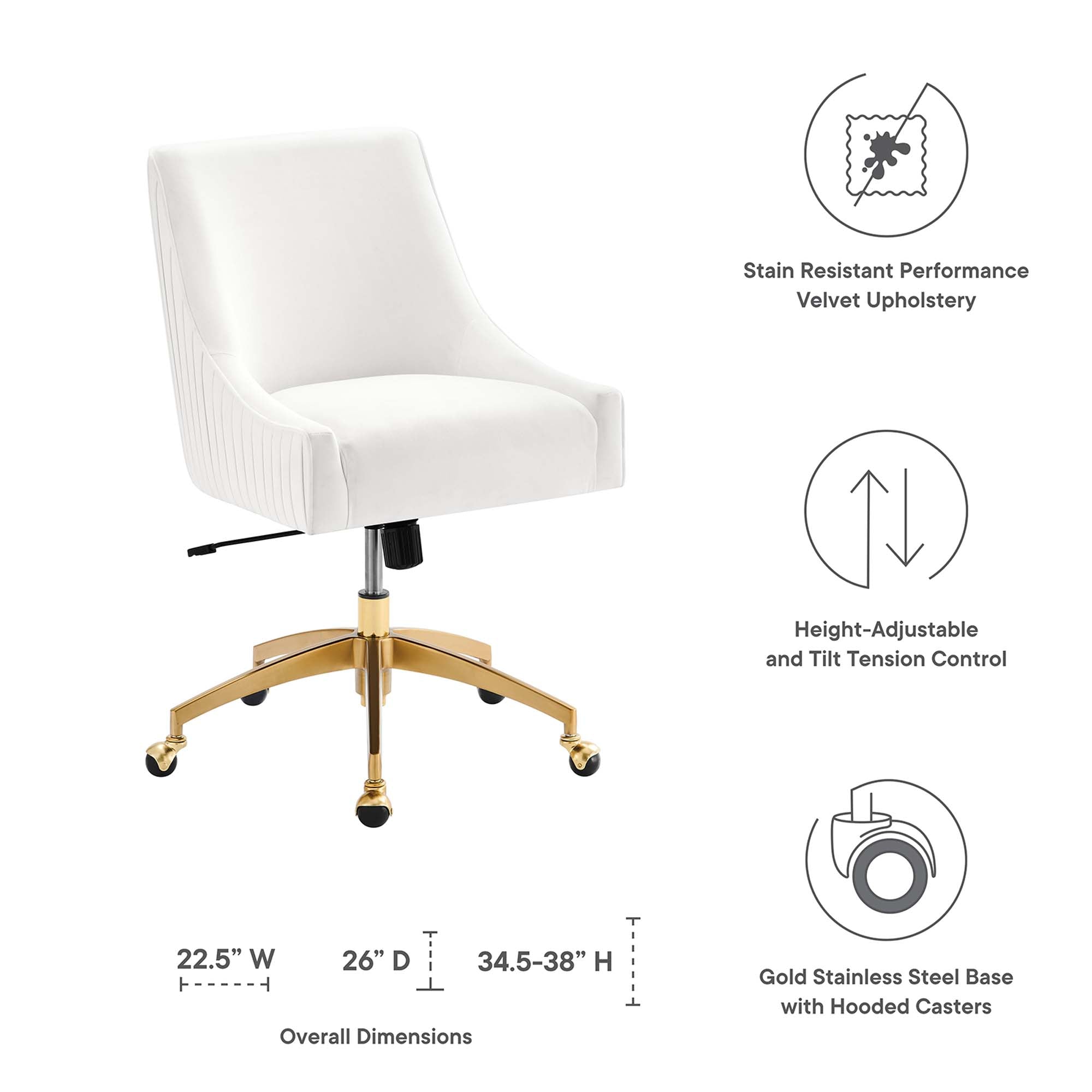 Discern Performance Velvet Office Chair by Modway - Best Buy Furniture