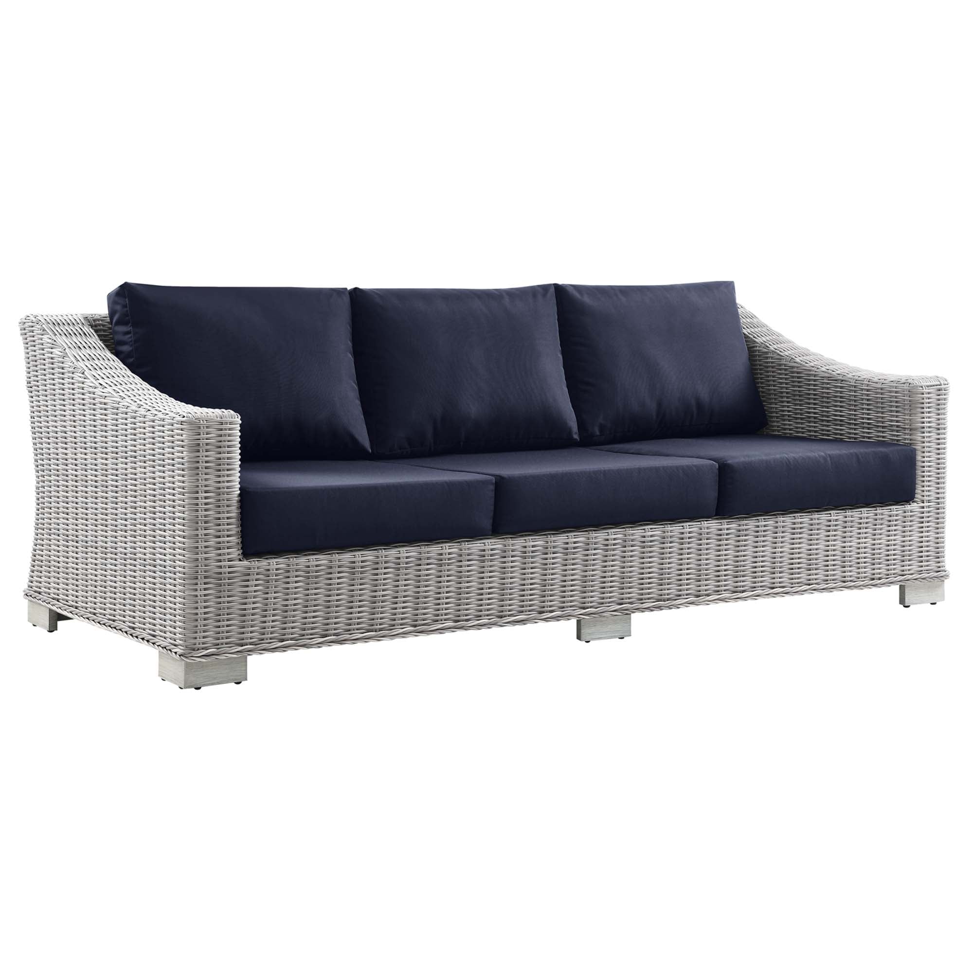 Conway 4-Piece Outdoor Patio Wicker Rattan Furniture Set by Modway - Best Buy Furniture