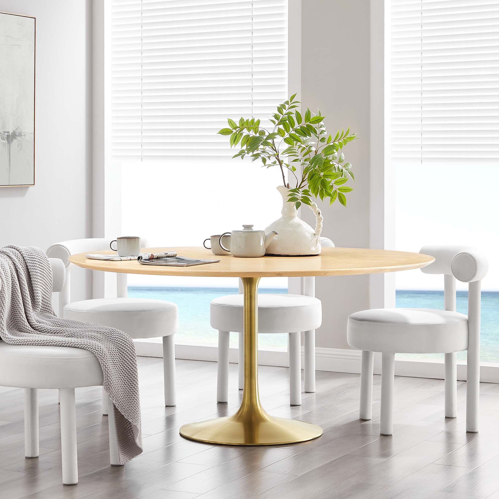 Lippa 60" Round Wood Dining Table by Modway - Best Buy Furniture