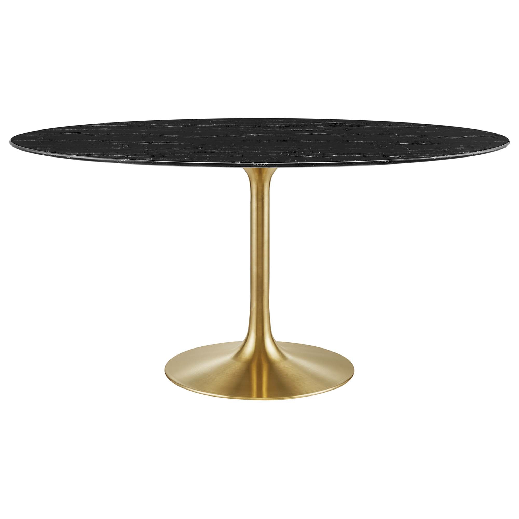Lippa 60" Oval Faux Marble Dining Table by Modway - Best Buy Furniture