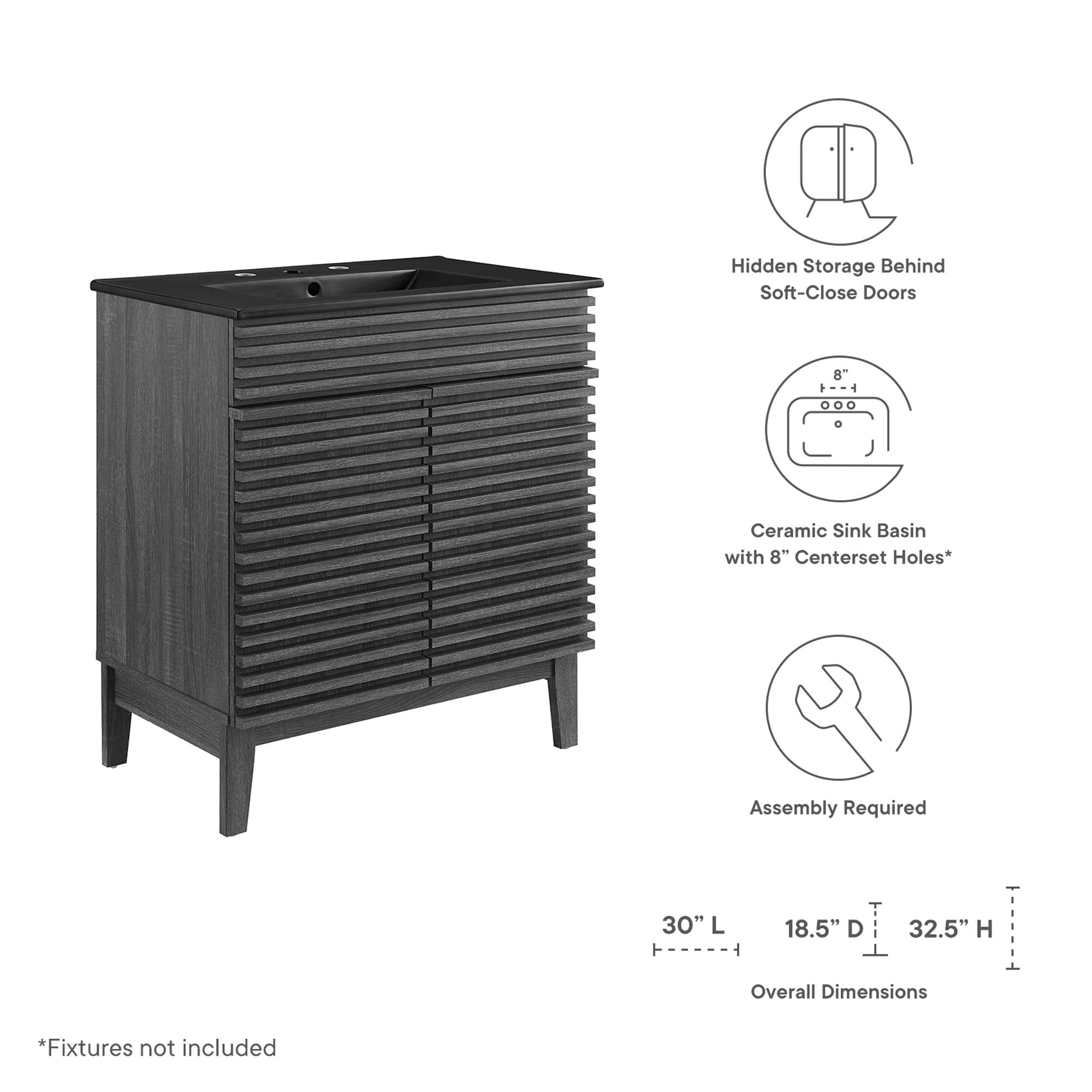 Render 30" Bathroom Vanity by Modway - Best Buy Furniture