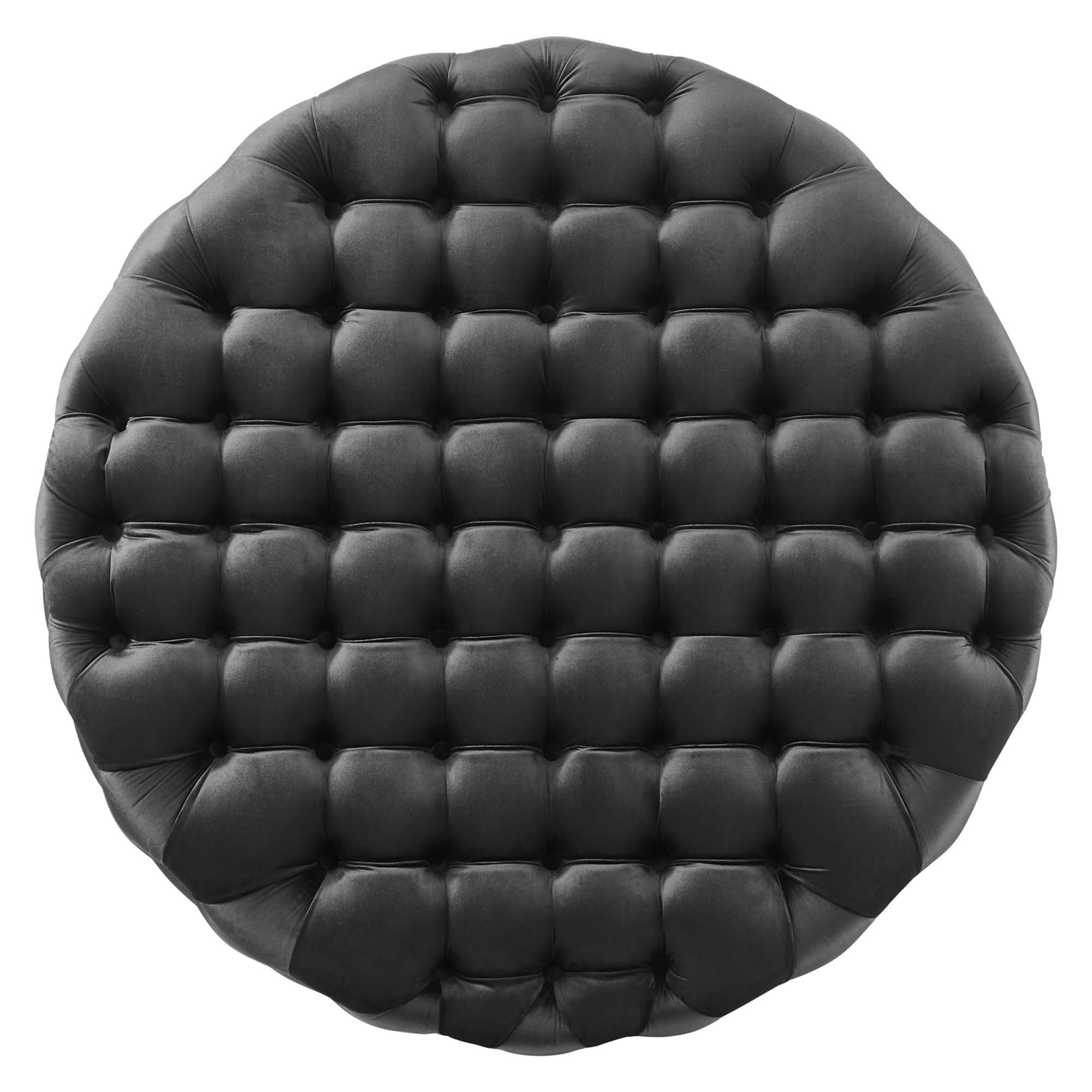 Amour Tufted Button Large Round Performance Velvet Ottoman by Modway - Best Buy Furniture