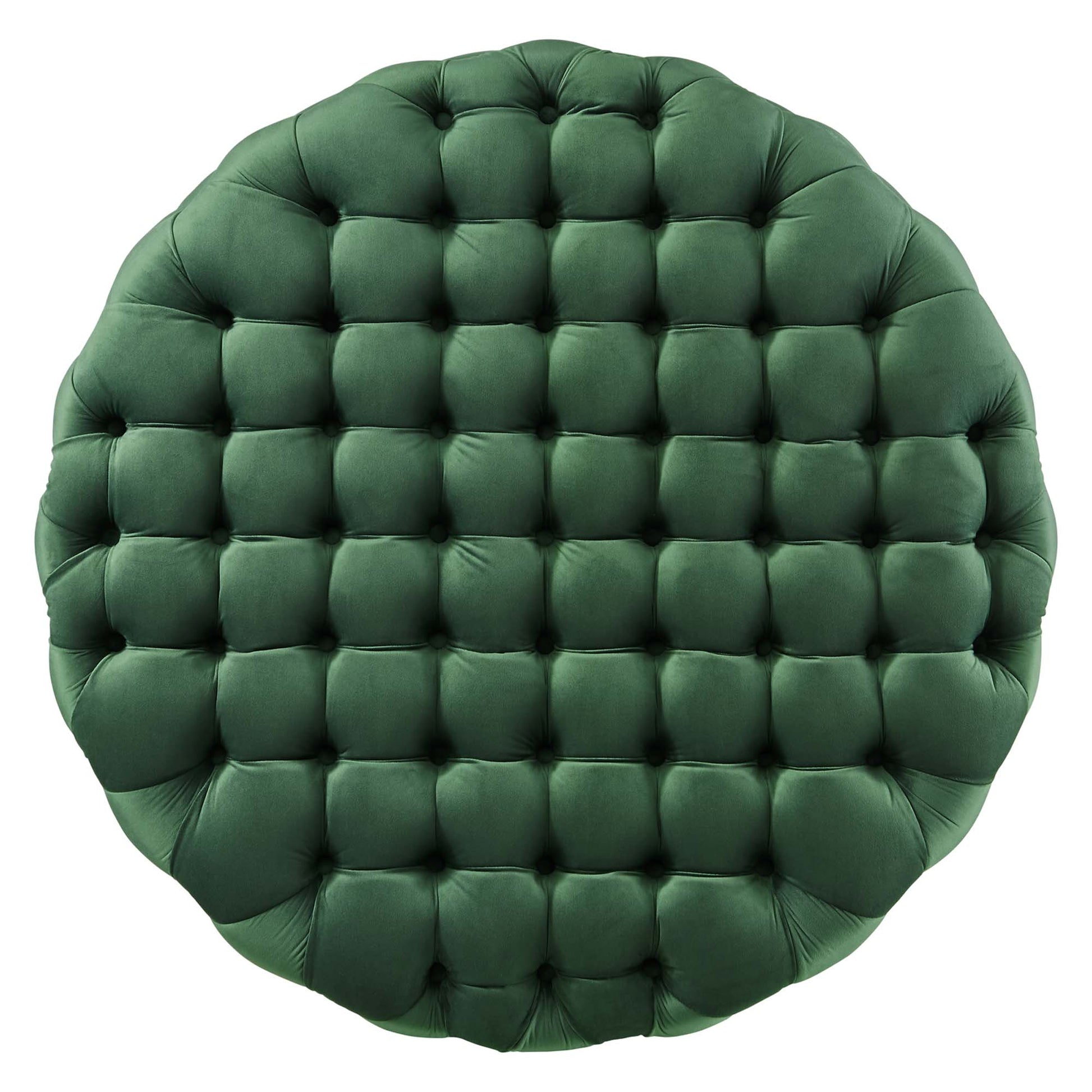 Amour Tufted Button Large Round Performance Velvet Ottoman by Modway - Best Buy Furniture