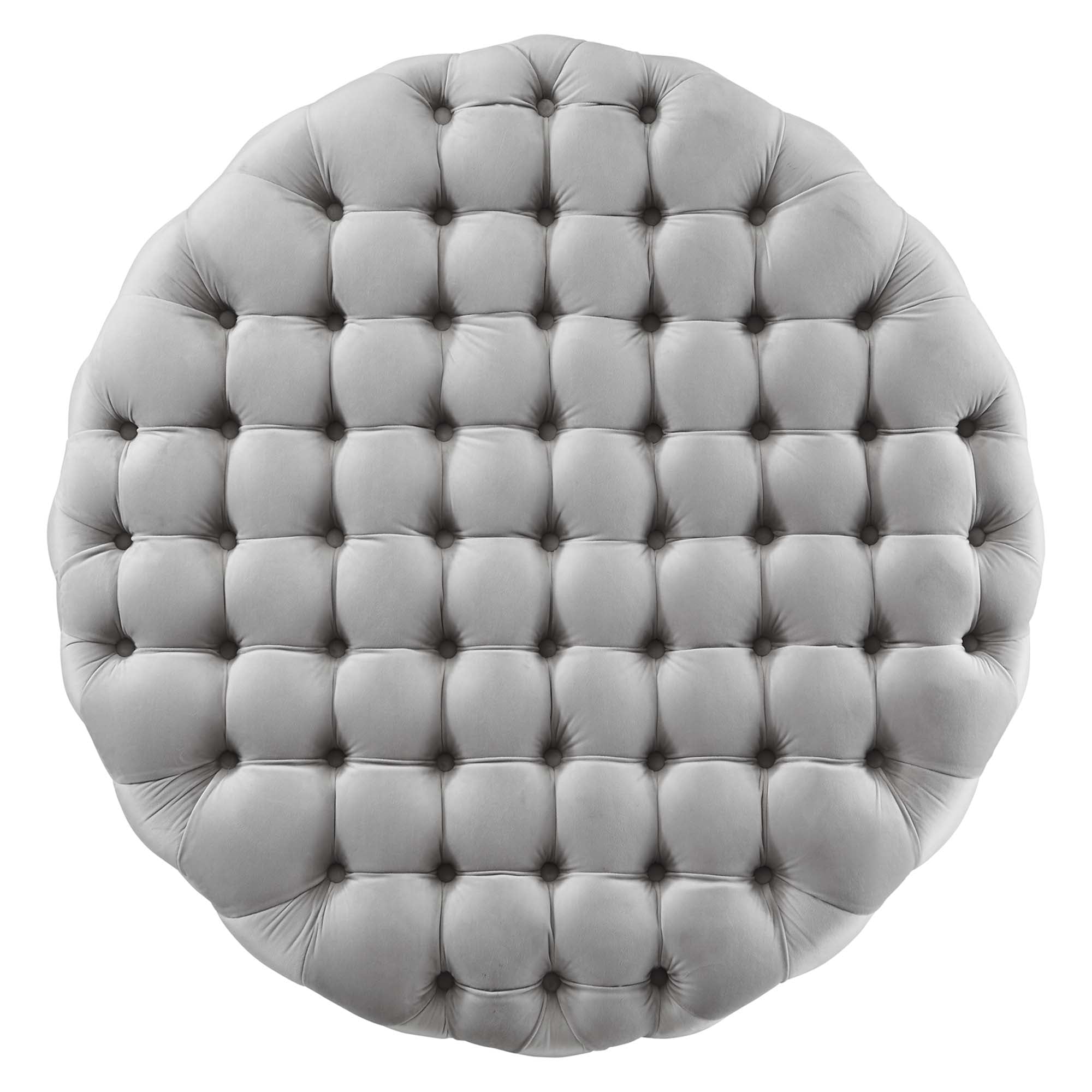 Amour Tufted Button Large Round Performance Velvet Ottoman by Modway - Best Buy Furniture