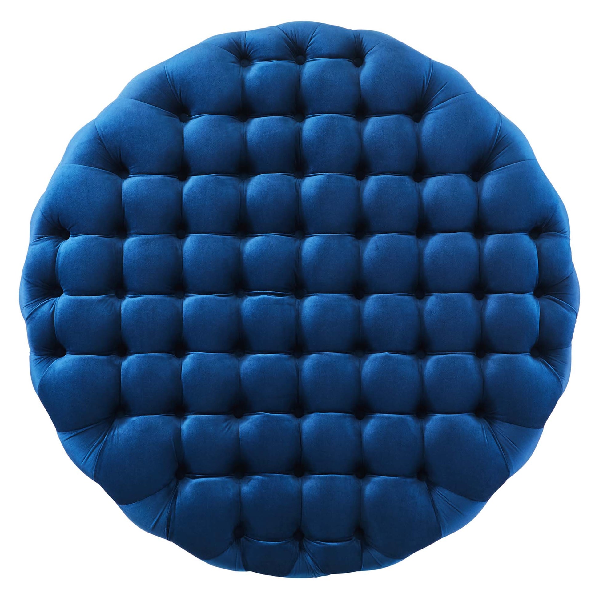 Amour Tufted Button Large Round Performance Velvet Ottoman by Modway - Best Buy Furniture