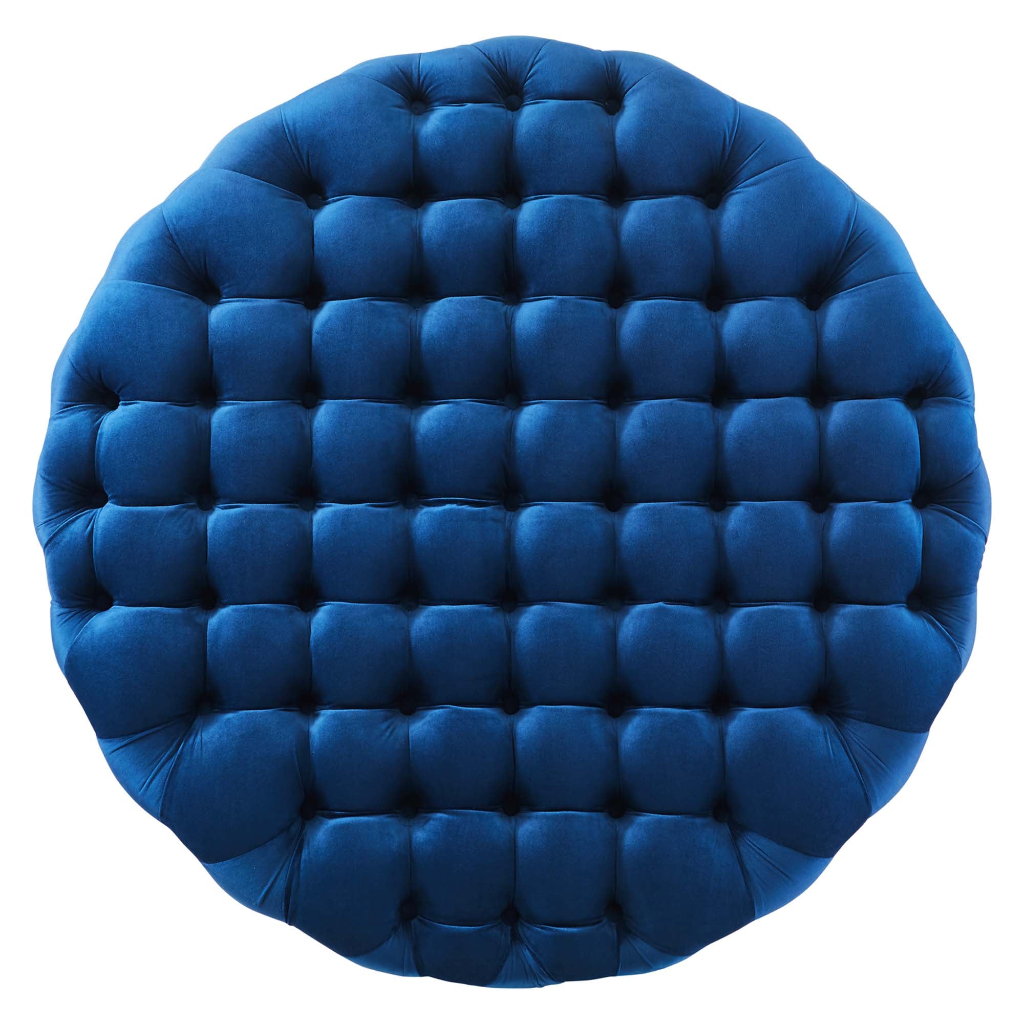 Amour Tufted Button Large Round Performance Velvet Ottoman by Modway - Best Buy Furniture