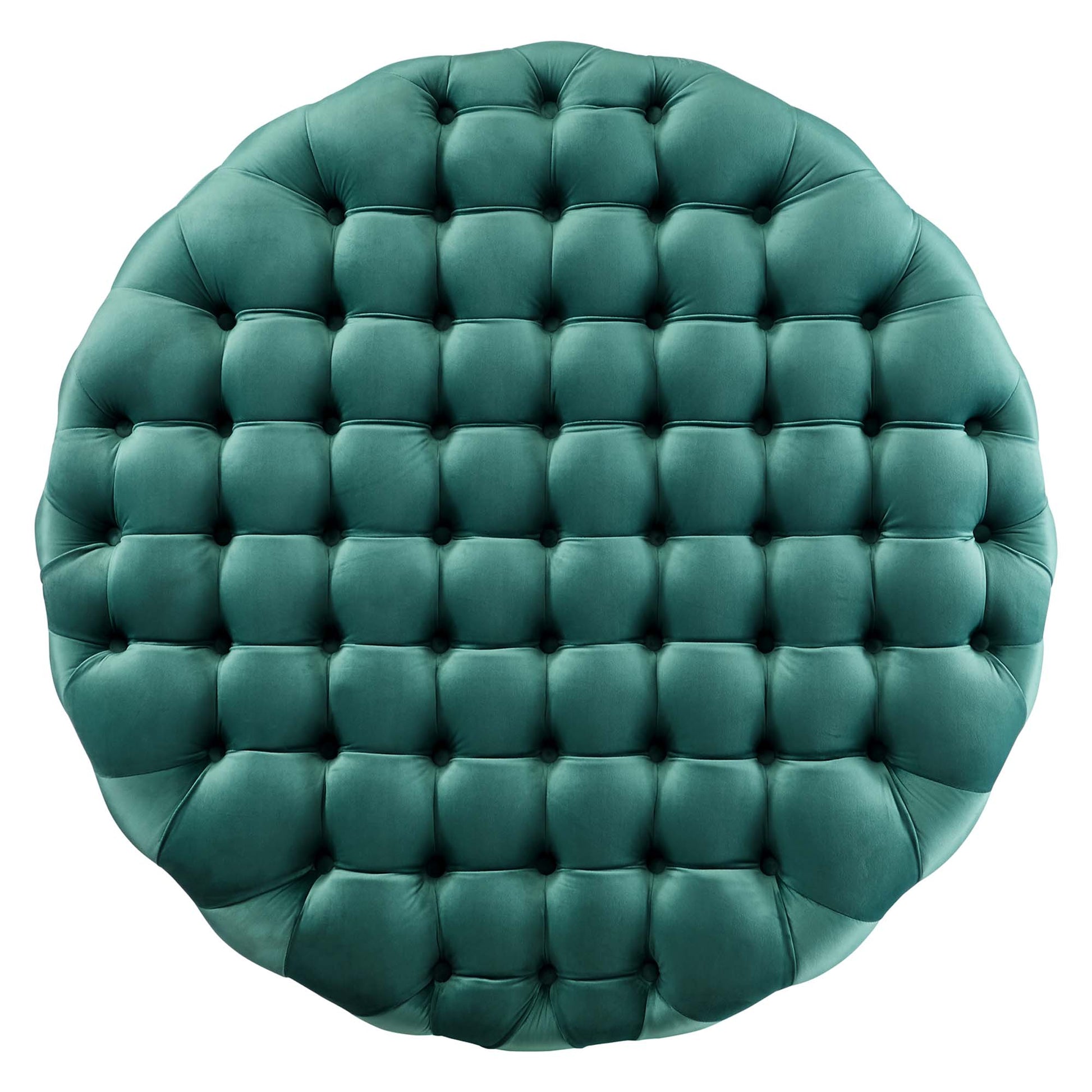 Amour Tufted Button Large Round Performance Velvet Ottoman by Modway - Best Buy Furniture