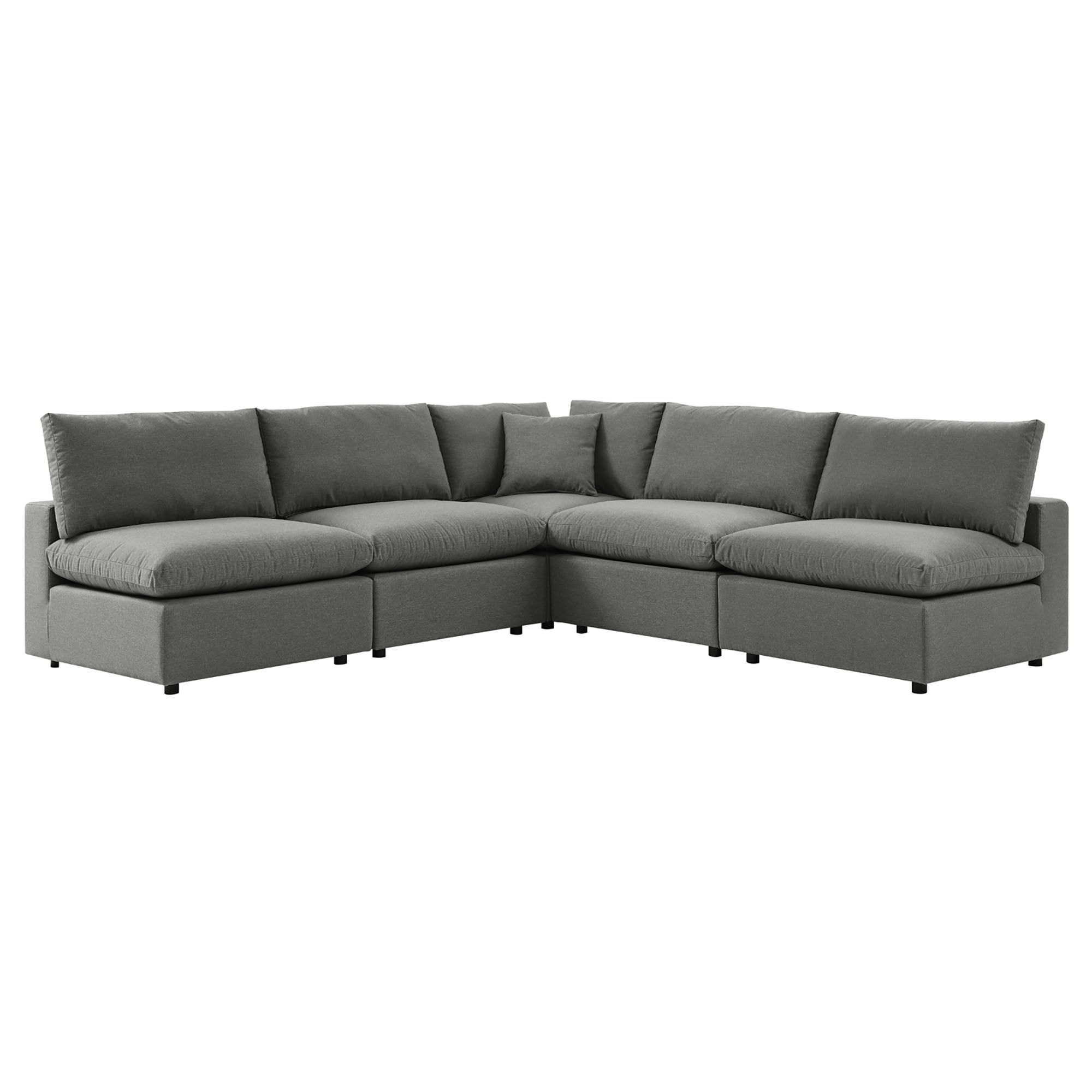 Commix 5-Piece Outdoor Patio Sectional Sofa by Modway - Best Buy Furniture
