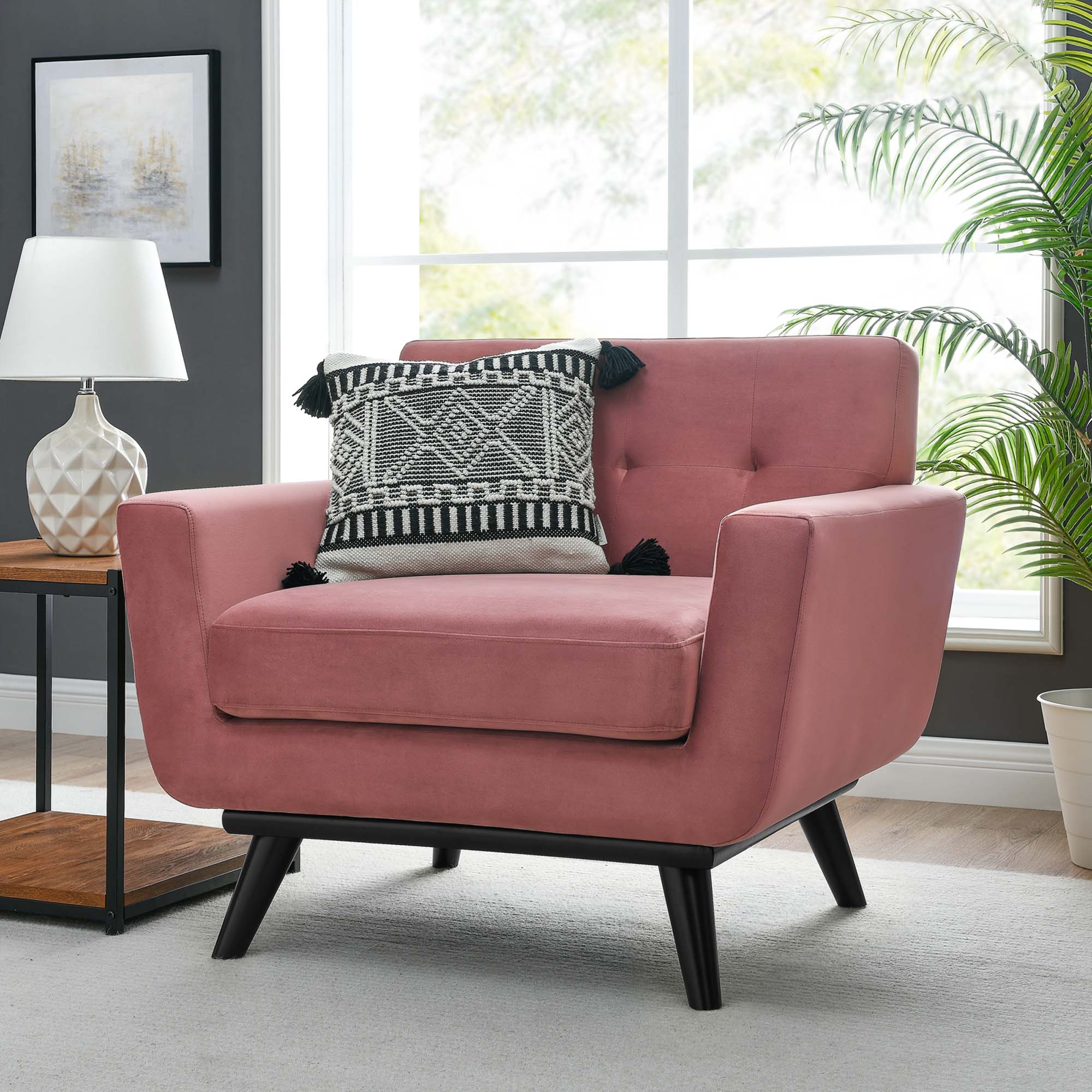 Engage Performance Velvet Armchair - Best Buy Furniture