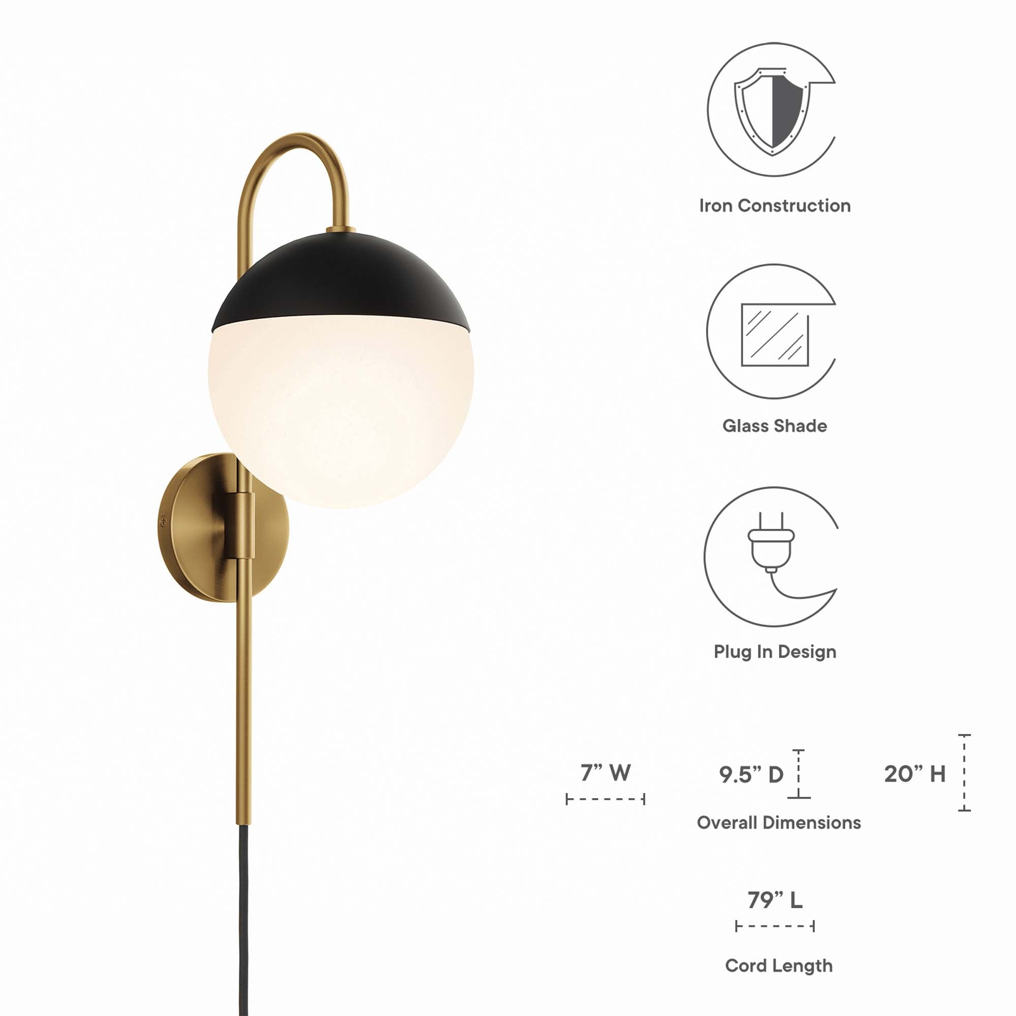 Stellar 1-Light Wall Sconce by Modway - Best Buy Furniture