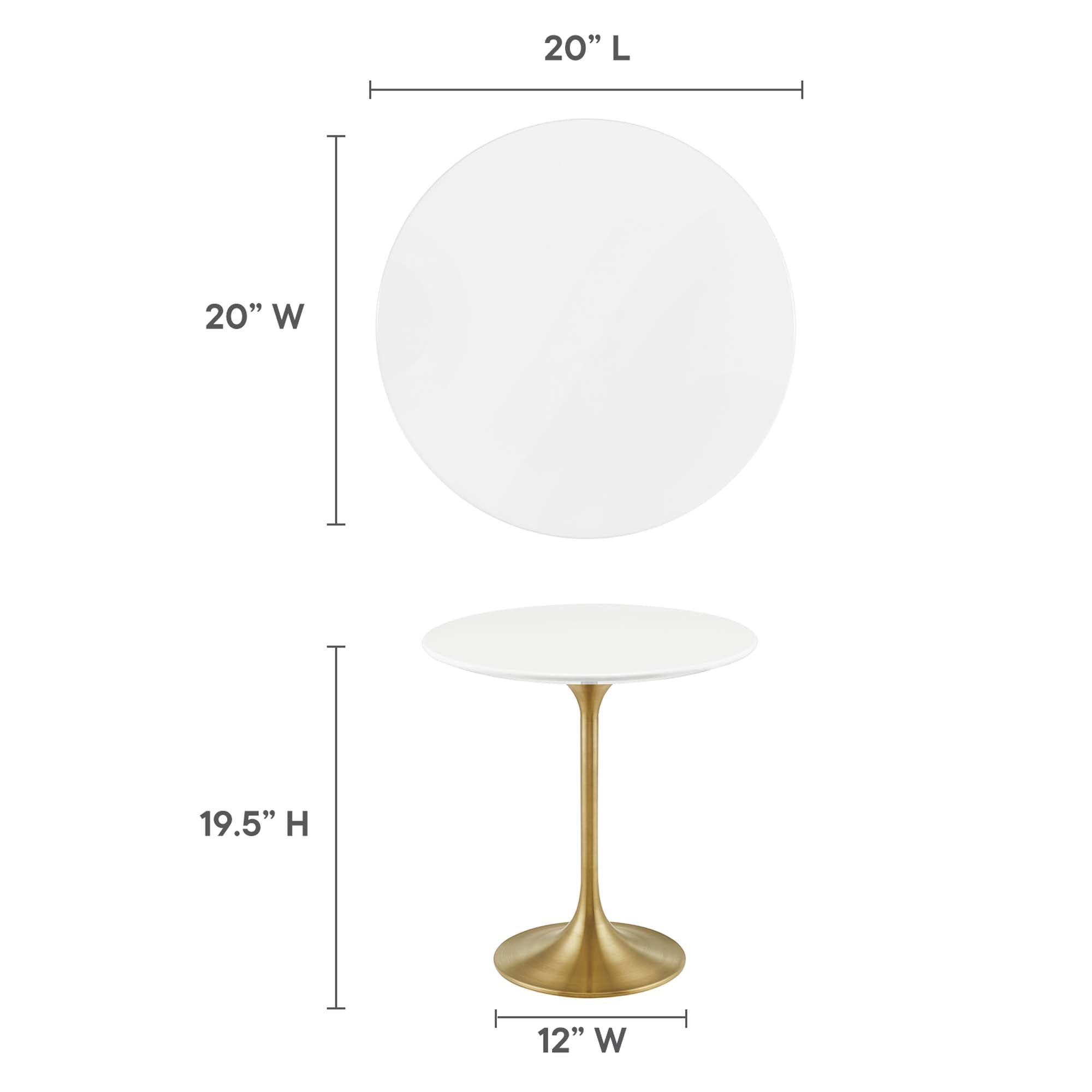 Lippa 20" Round Wood Side Table by Modway - Best Buy Furniture