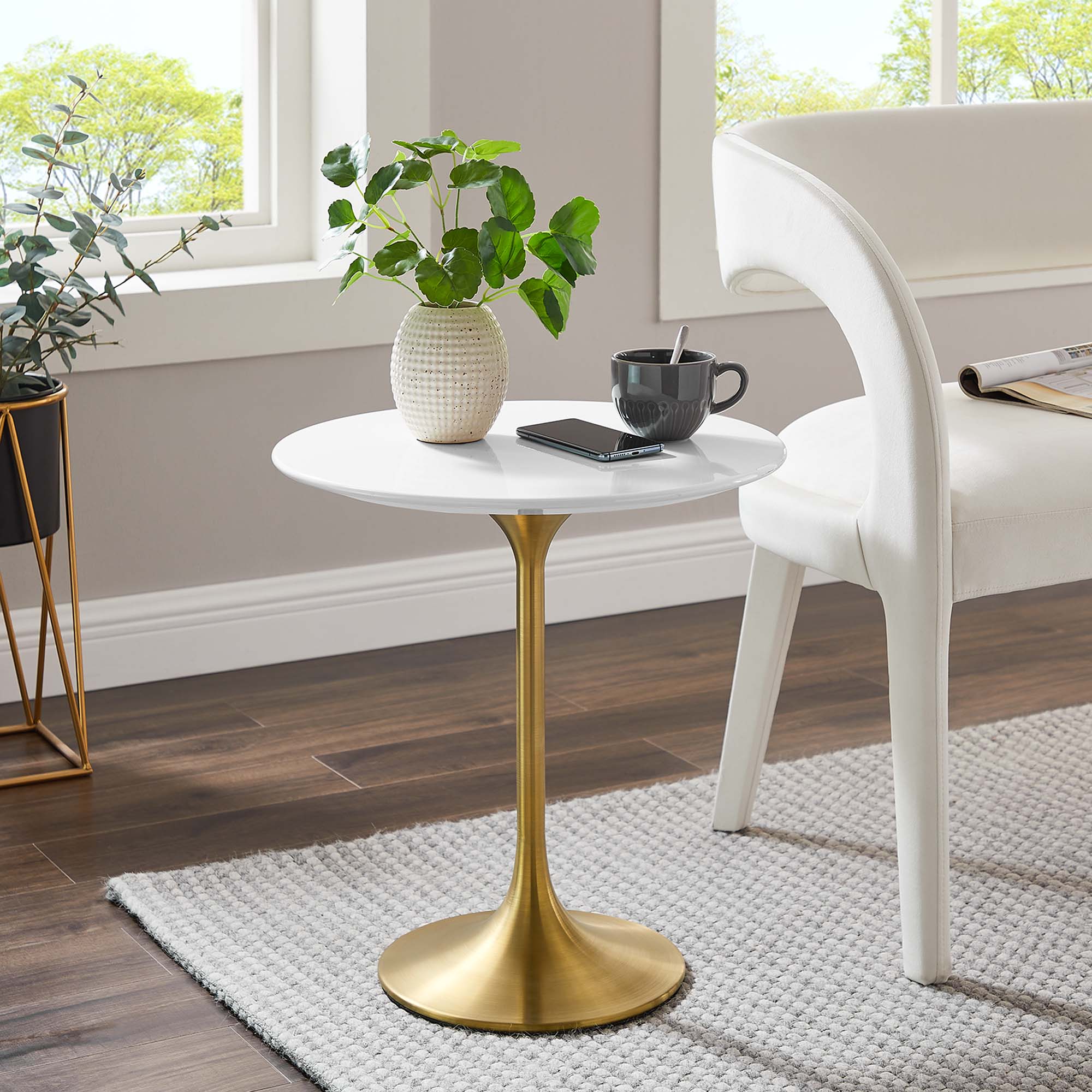 Lippa 20" Round Wood Side Table by Modway - Best Buy Furniture