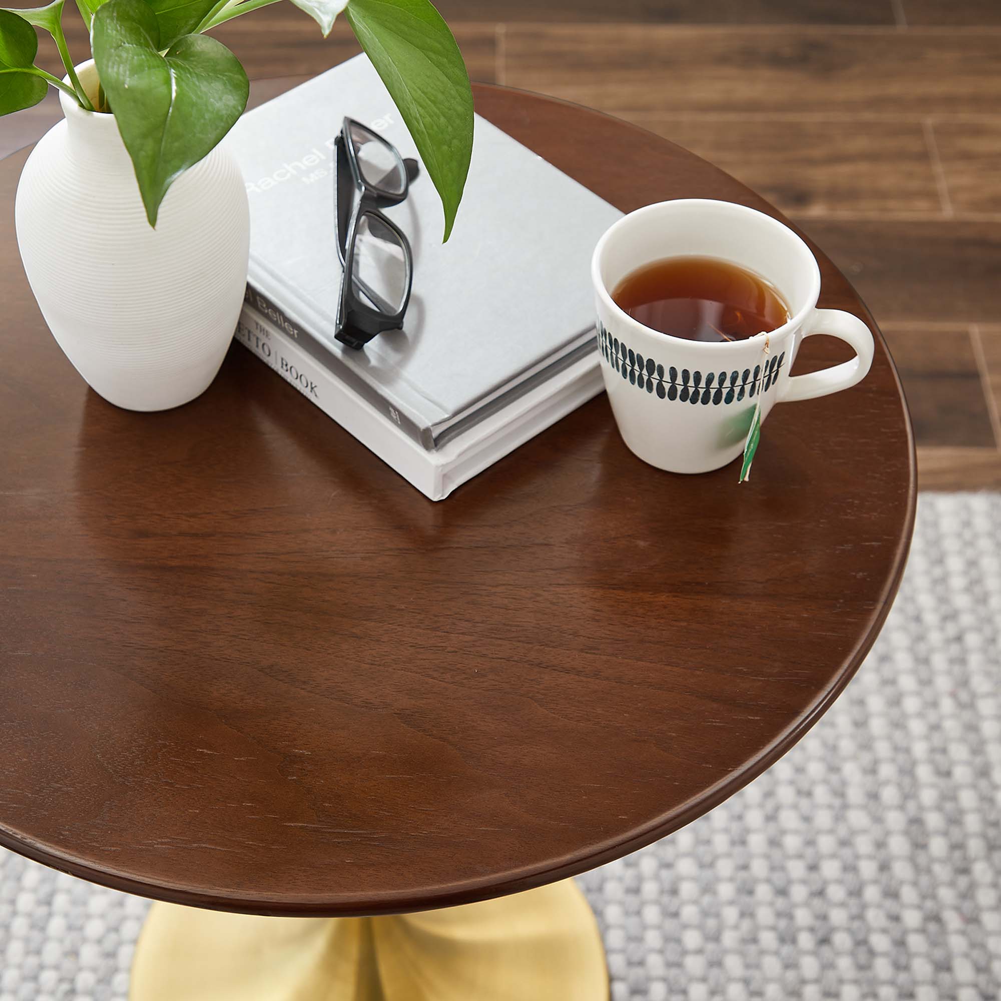 Lippa 20" Round Wood Side Table by Modway - Best Buy Furniture