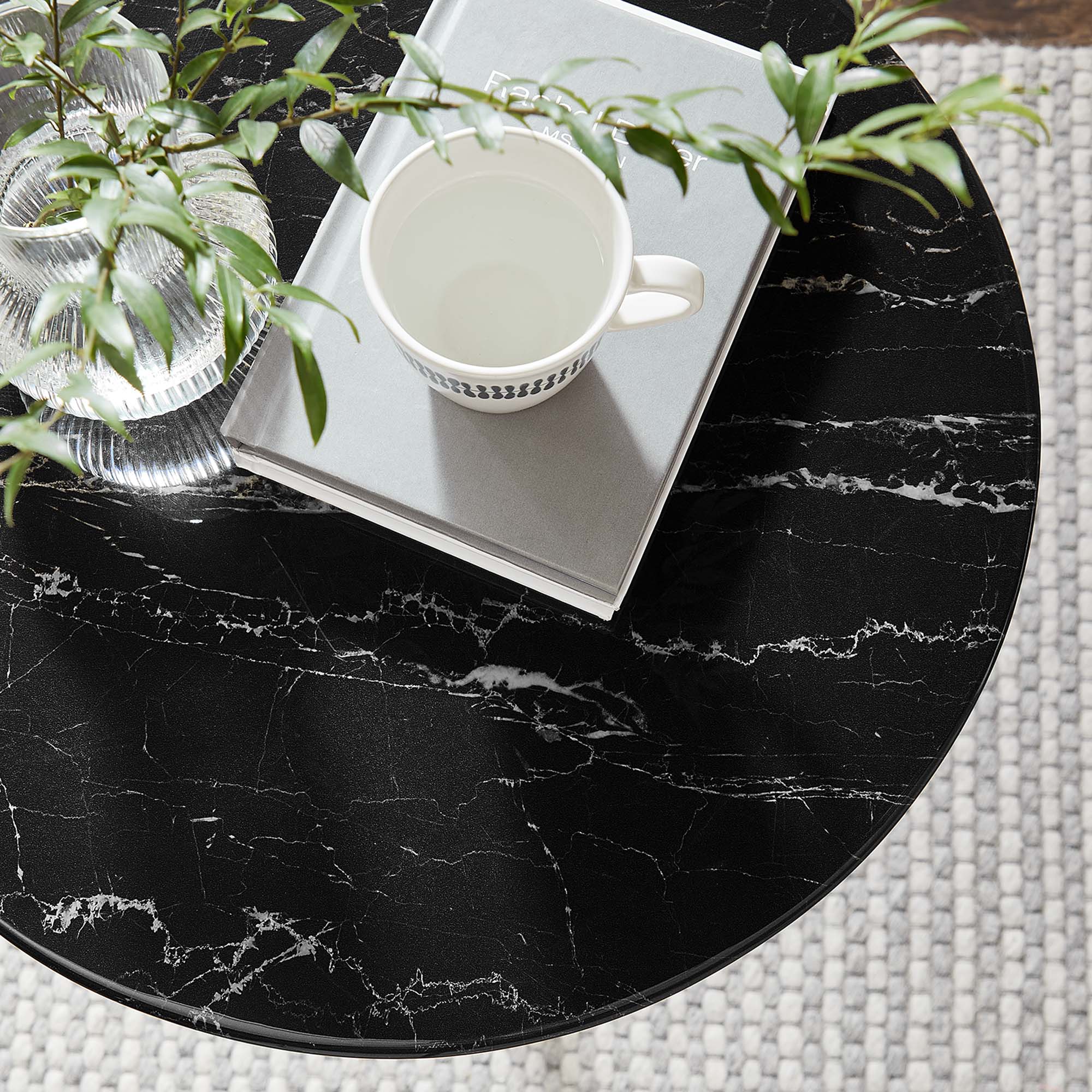 Lippa 20" Round Faux Marble Side Table by Modway - Best Buy Furniture
