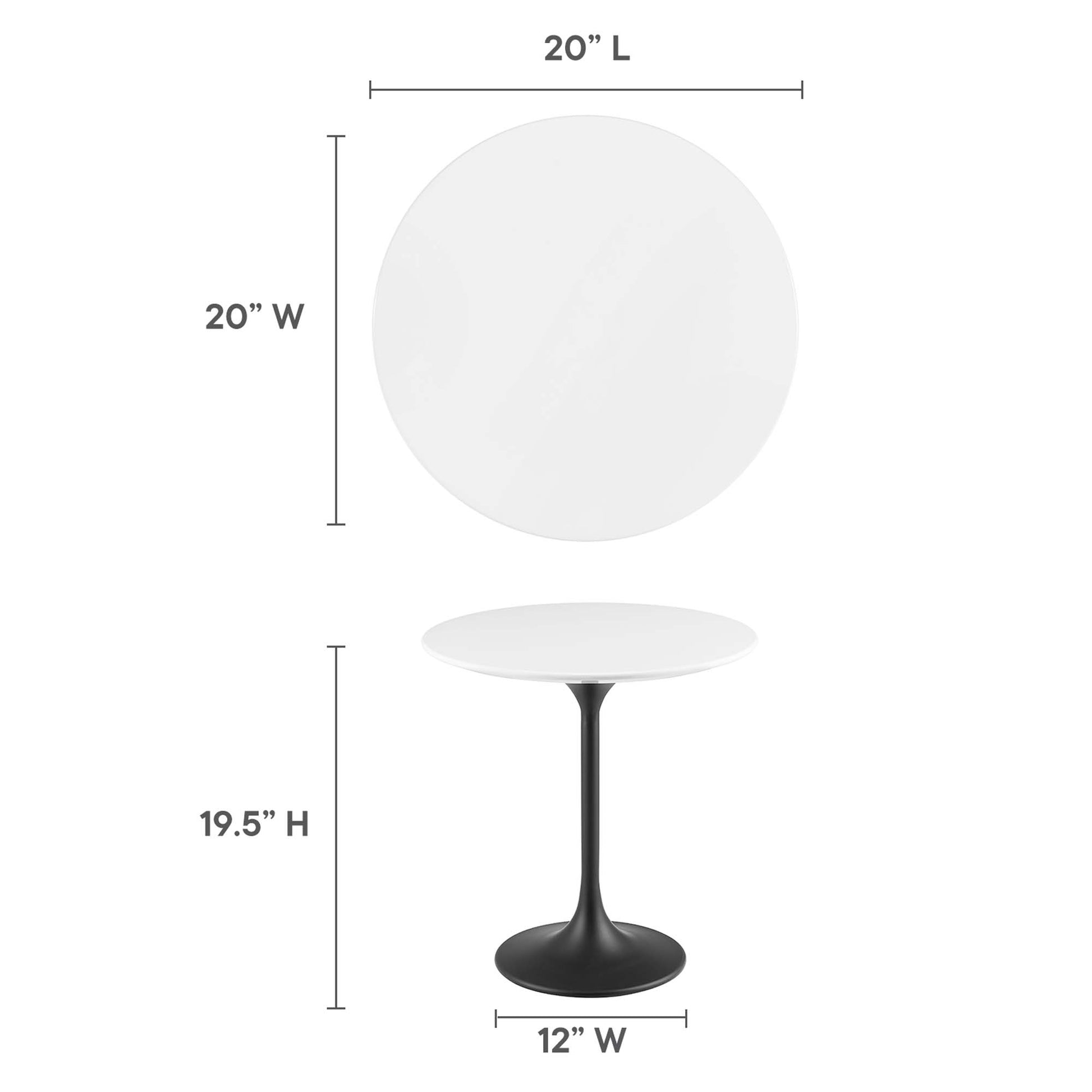 Lippa 20" Round Wood Side Table by Modway - Best Buy Furniture