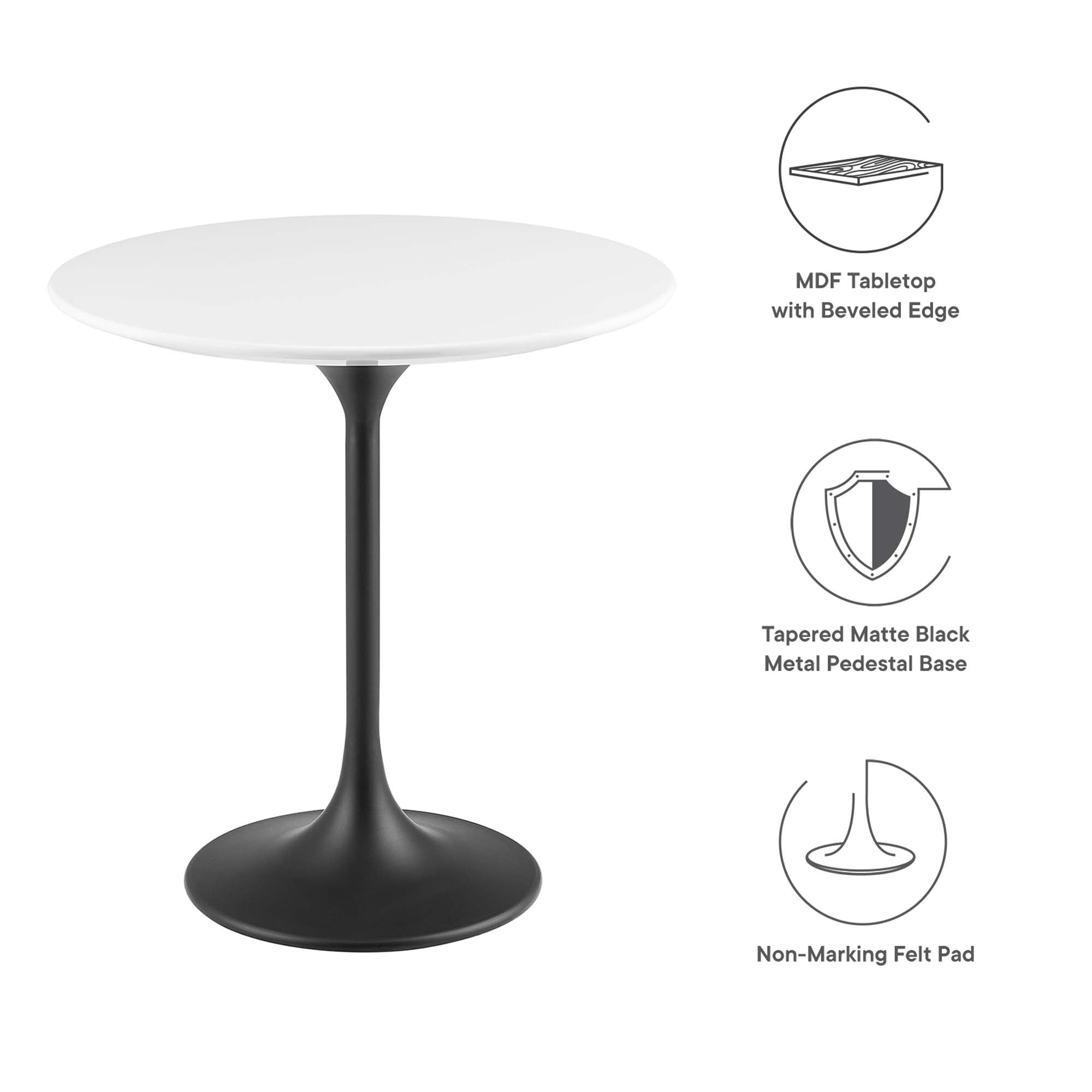 Lippa 20" Round Wood Side Table by Modway - Best Buy Furniture
