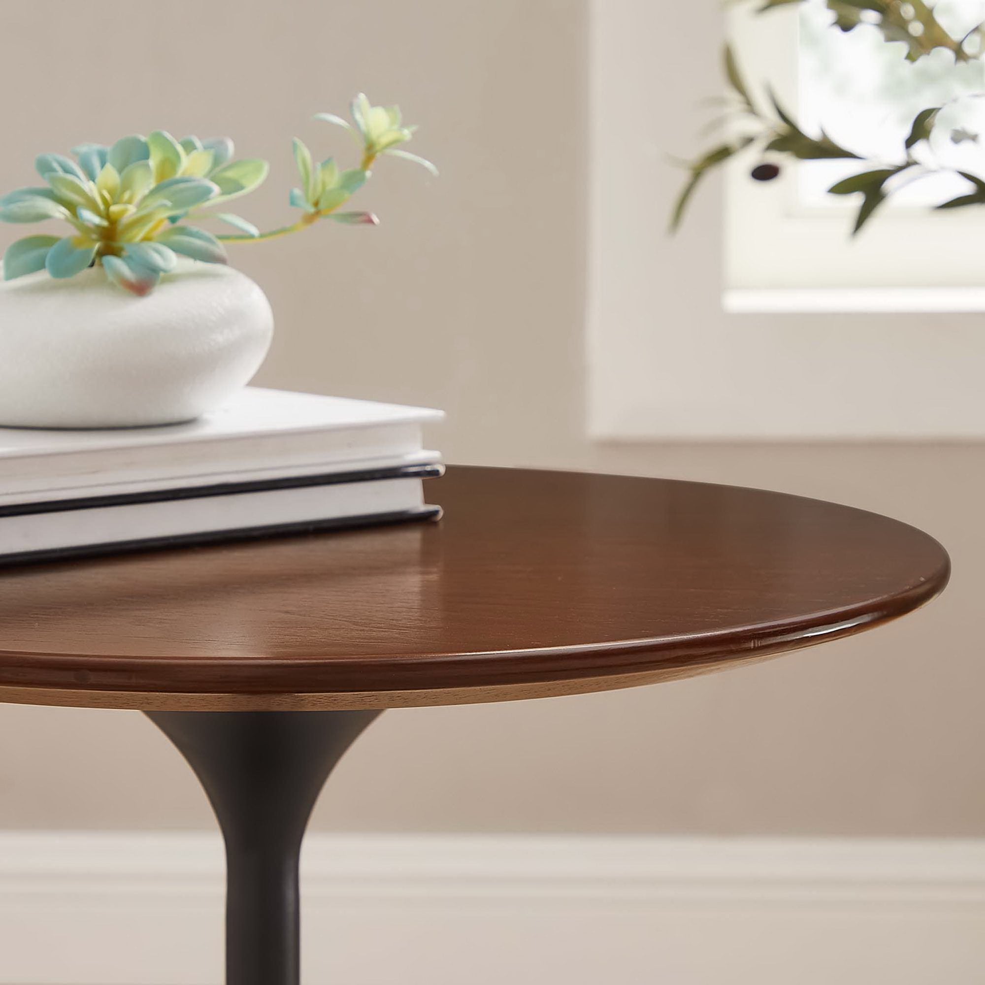Lippa 20" Round Wood Side Table by Modway - Best Buy Furniture