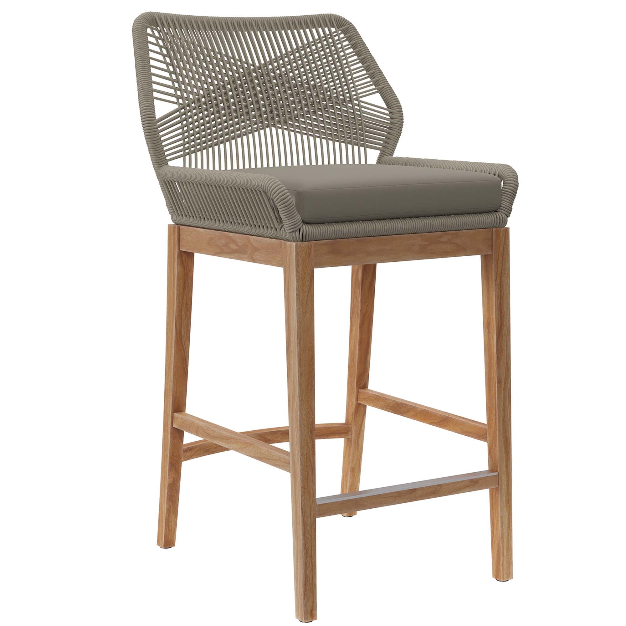 Wellspring Outdoor Patio Teak Wood Bar Stool by Modway - Best Buy Furniture