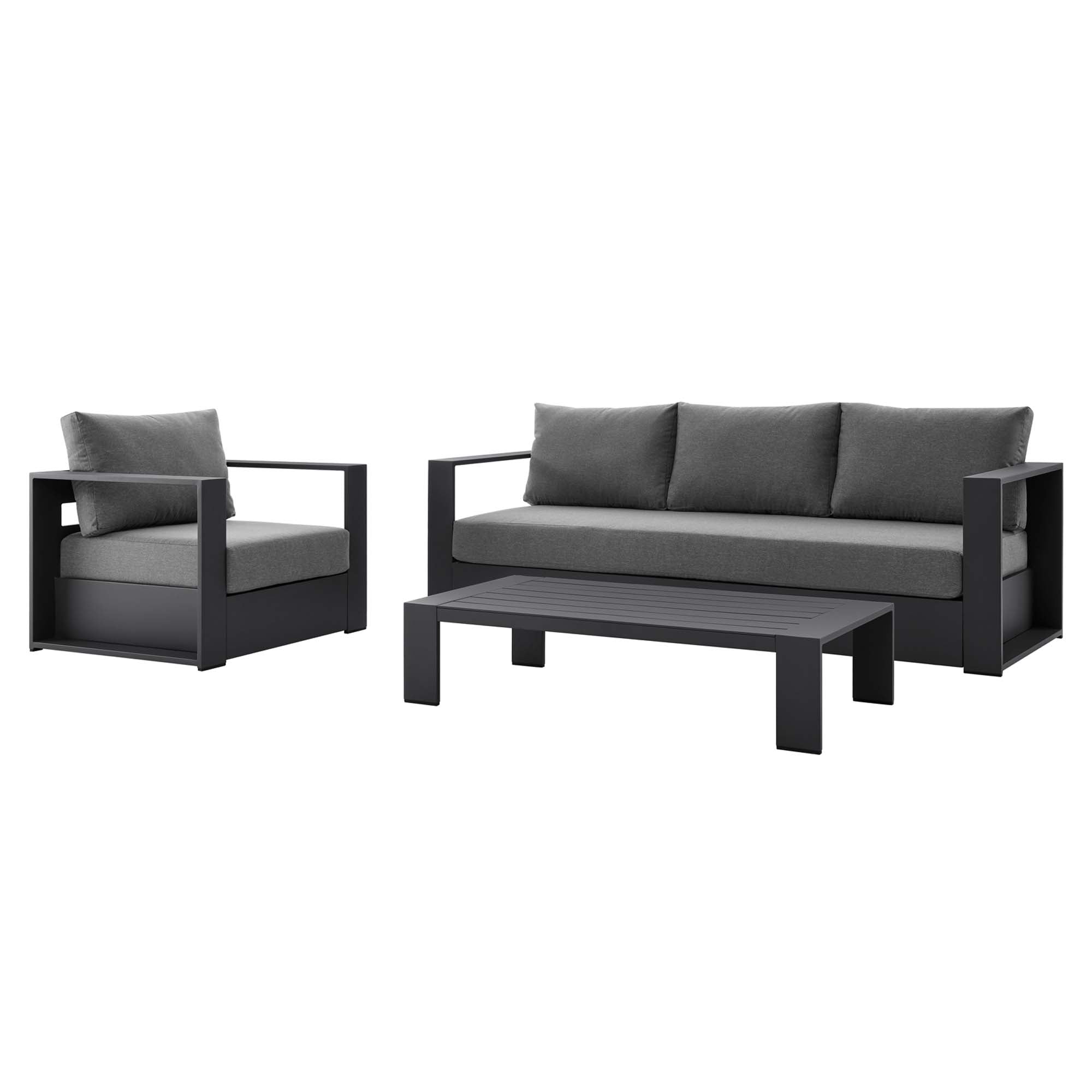 Tahoe 3-Piece Outdoor Patio Powder-Coated Aluminum Set by Modway - Best Buy Furniture