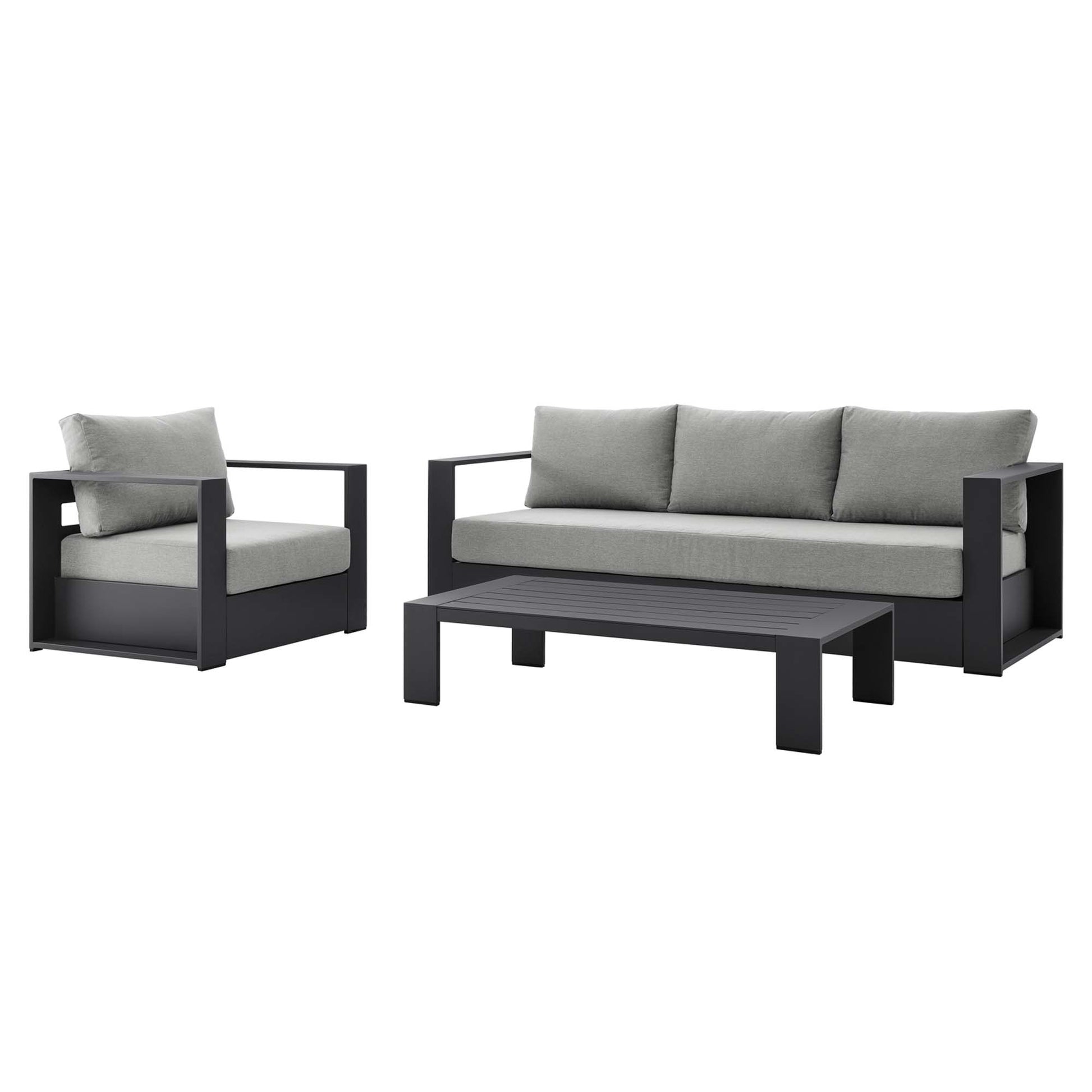 Tahoe 3-Piece Outdoor Patio Powder-Coated Aluminum Set by Modway - Best Buy Furniture