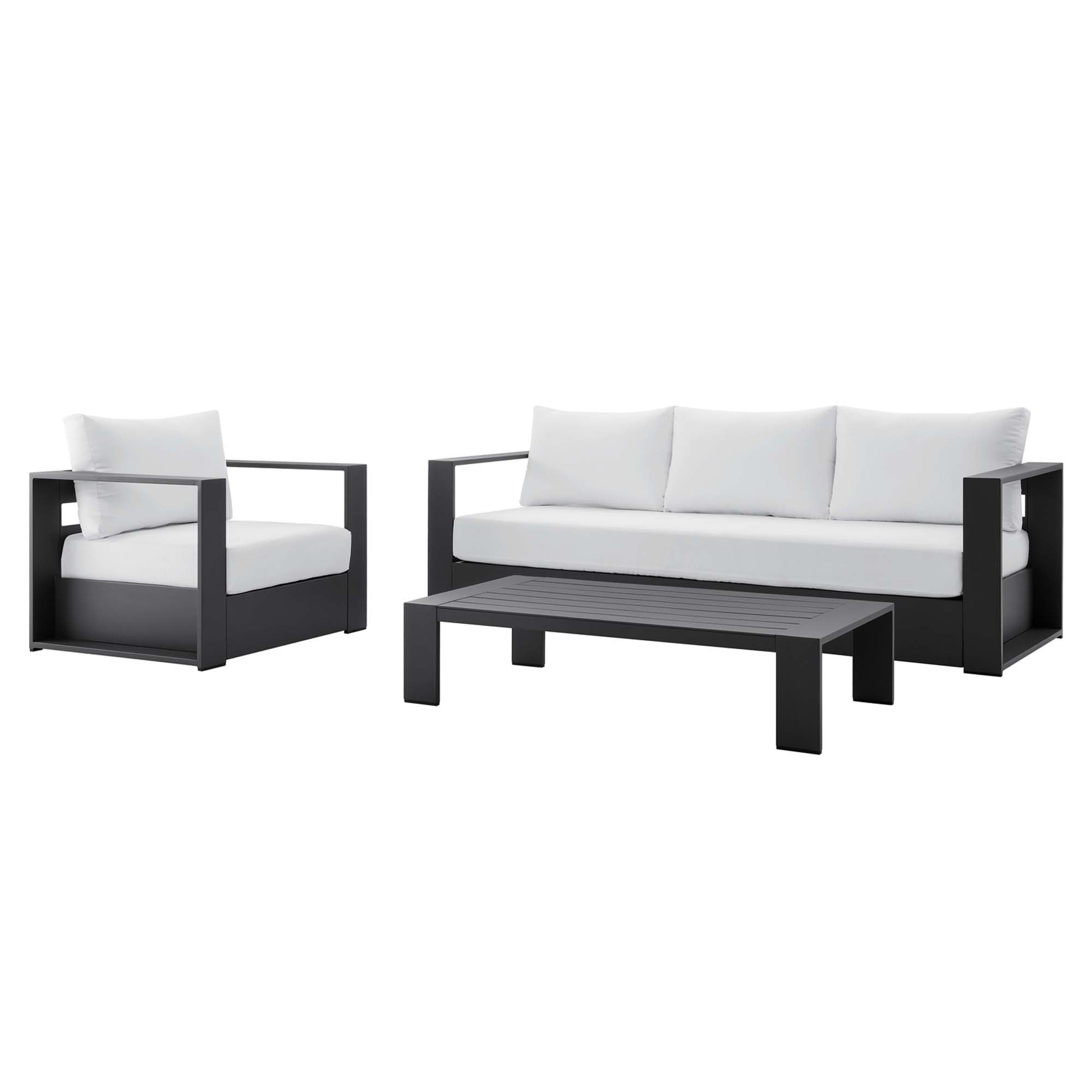 Tahoe 3-Piece Outdoor Patio Powder-Coated Aluminum Set by Modway - Best Buy Furniture