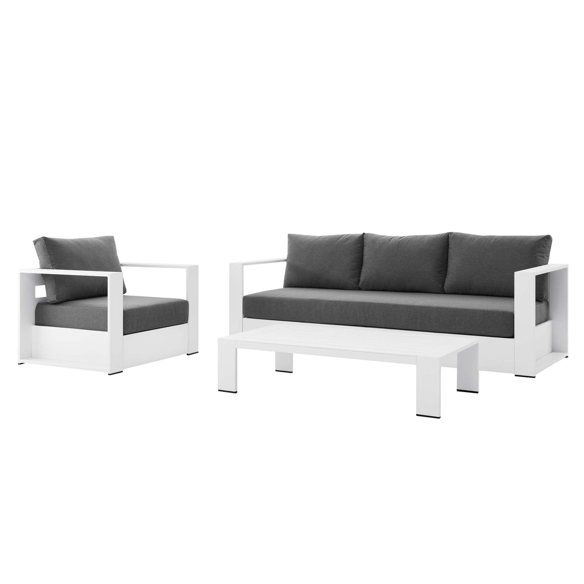 Tahoe 3-Piece Outdoor Patio Powder-Coated Aluminum Set by Modway - Best Buy Furniture