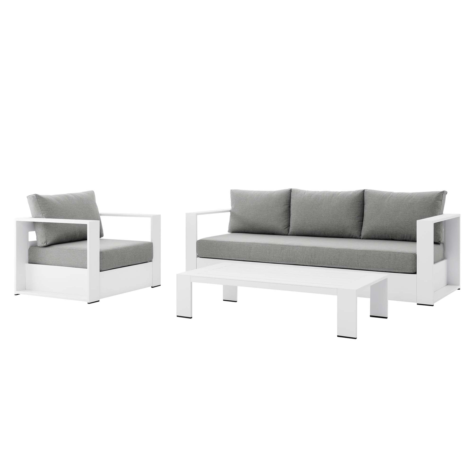 Tahoe 3-Piece Outdoor Patio Powder-Coated Aluminum Set by Modway - Best Buy Furniture