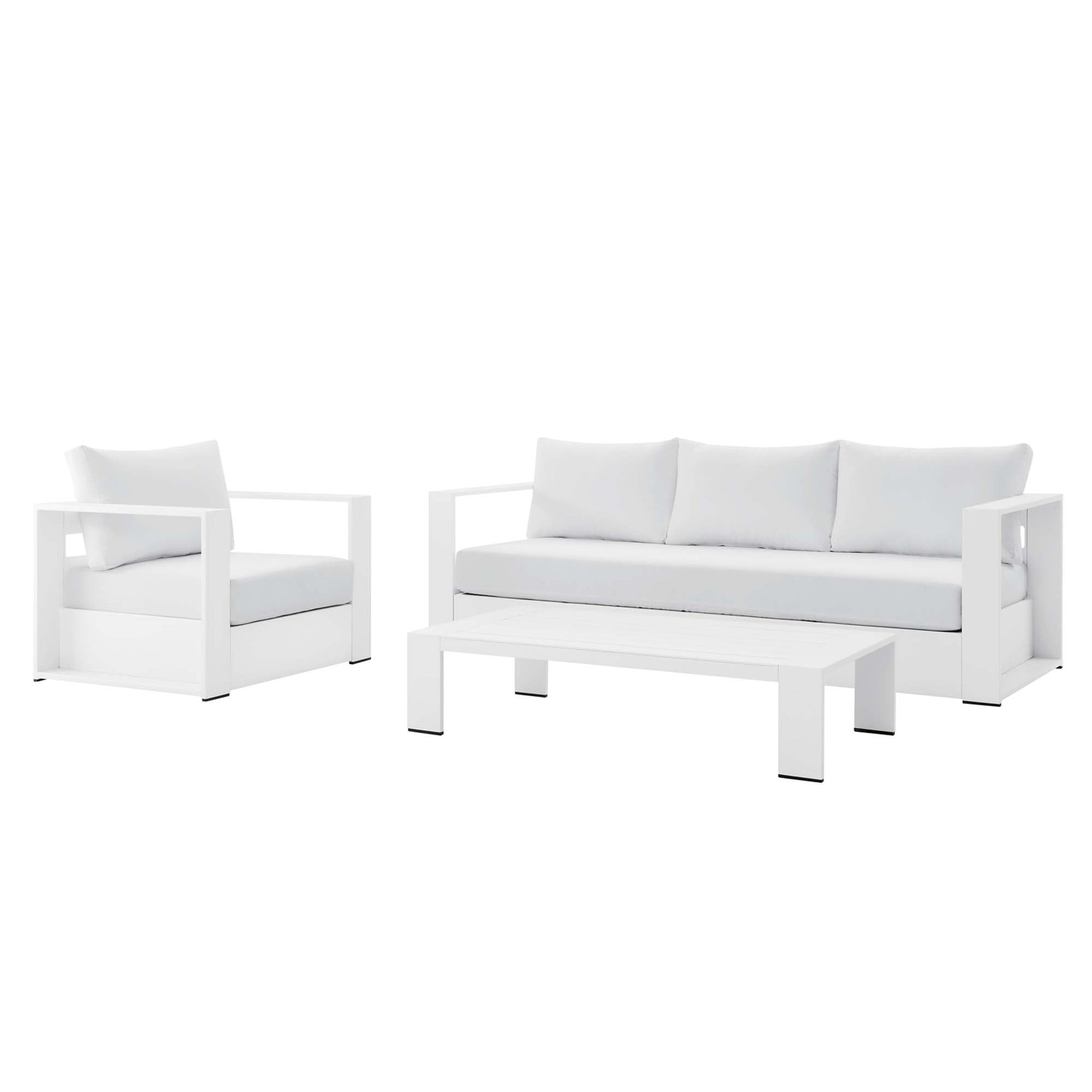 Tahoe 3-Piece Outdoor Patio Powder-Coated Aluminum Set by Modway - Best Buy Furniture