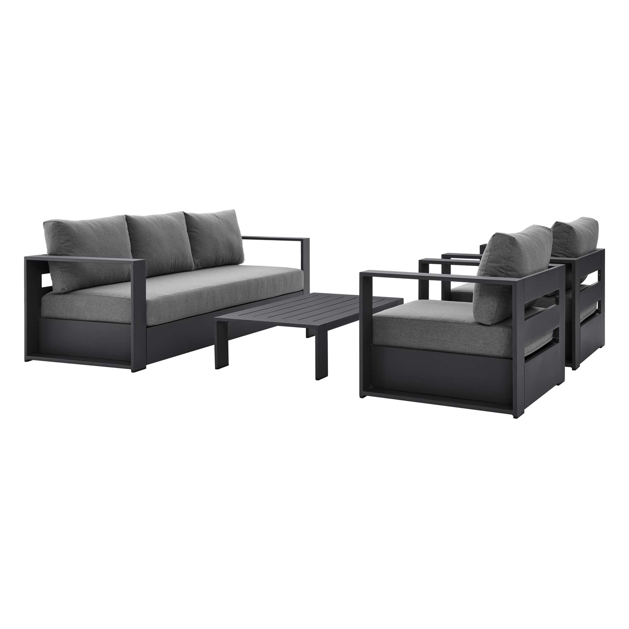 Tahoe 4-Piece Outdoor Patio Powder-Coated Aluminum Set by Modway - Best Buy Furniture