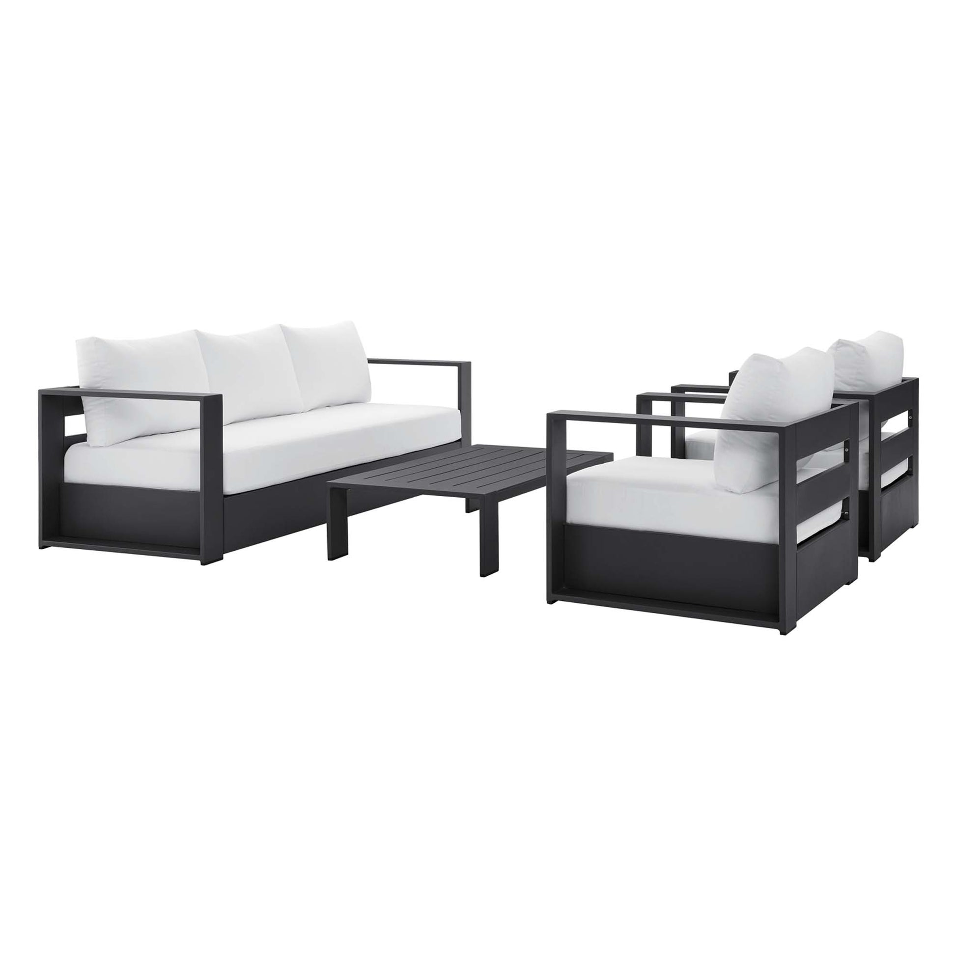 Tahoe 4-Piece Outdoor Patio Powder-Coated Aluminum Set by Modway - Best Buy Furniture