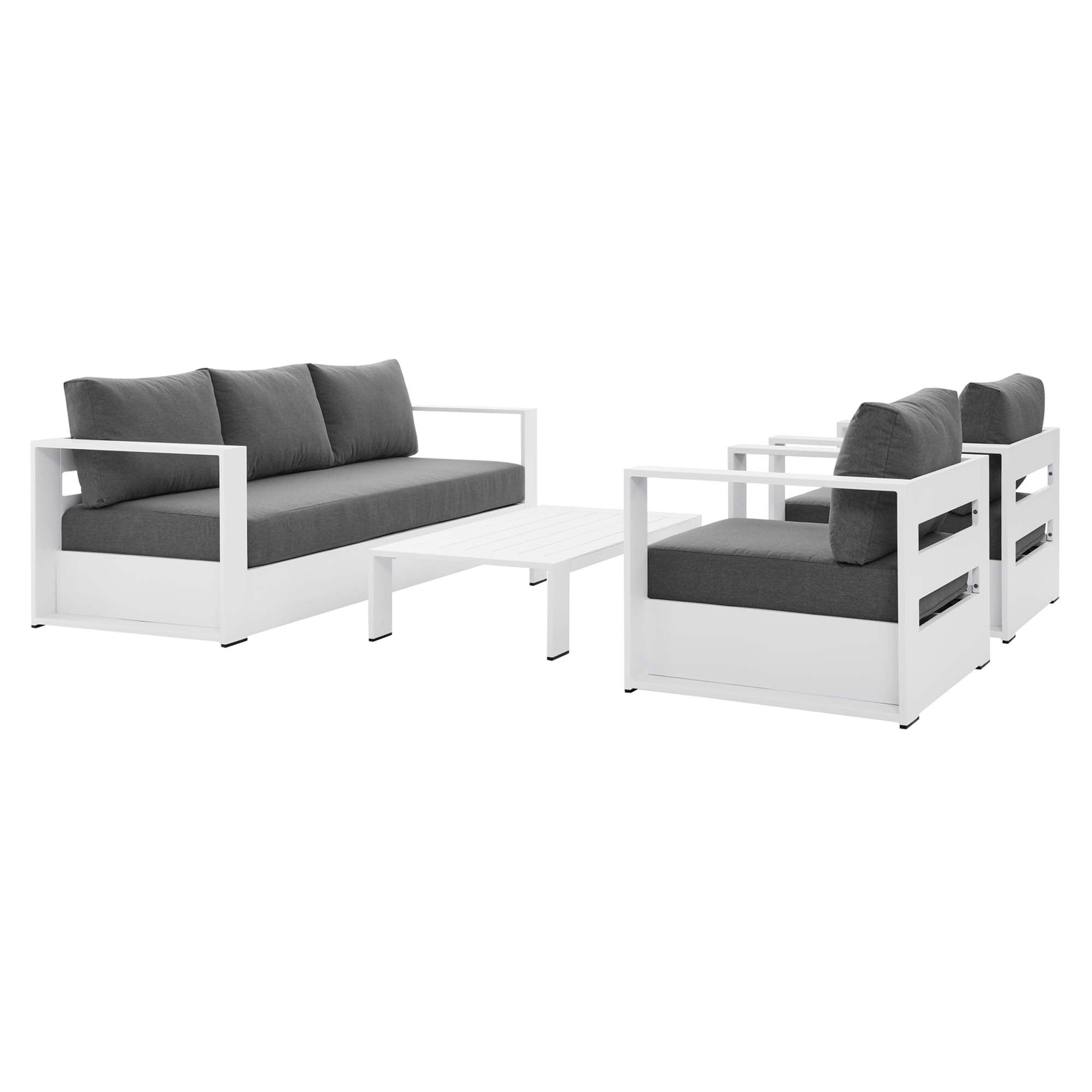 Tahoe 4-Piece Outdoor Patio Powder-Coated Aluminum Set by Modway - Best Buy Furniture