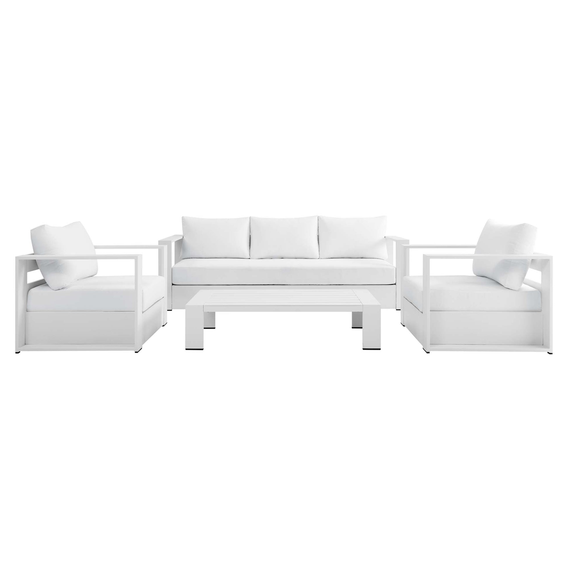 Tahoe 4-Piece Outdoor Patio Powder-Coated Aluminum Set by Modway - Best Buy Furniture
