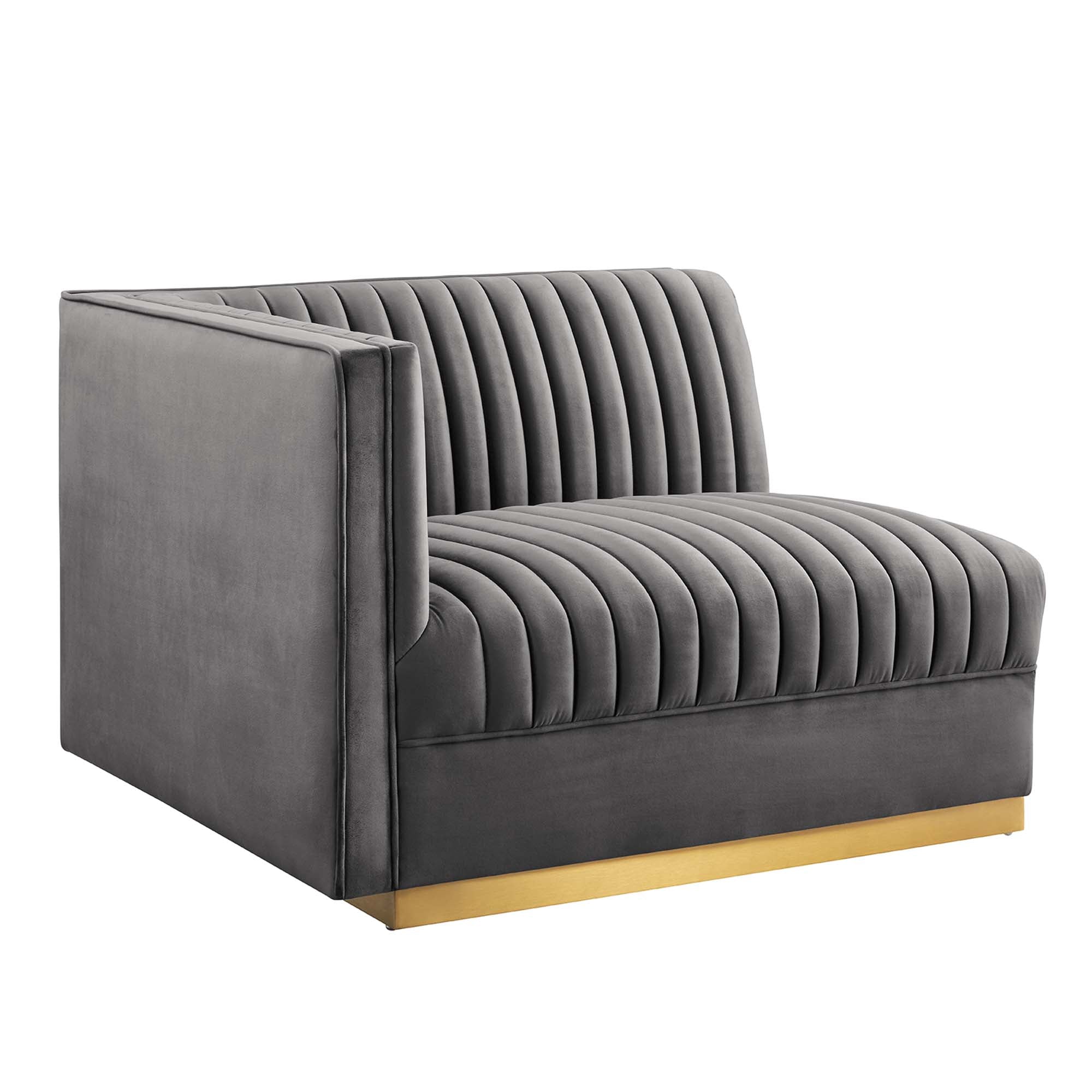 Sanguine Channel Tufted Performance Velvet Modular Sectional Sofa Left-Arm Chair by Modway - Best Buy Furniture