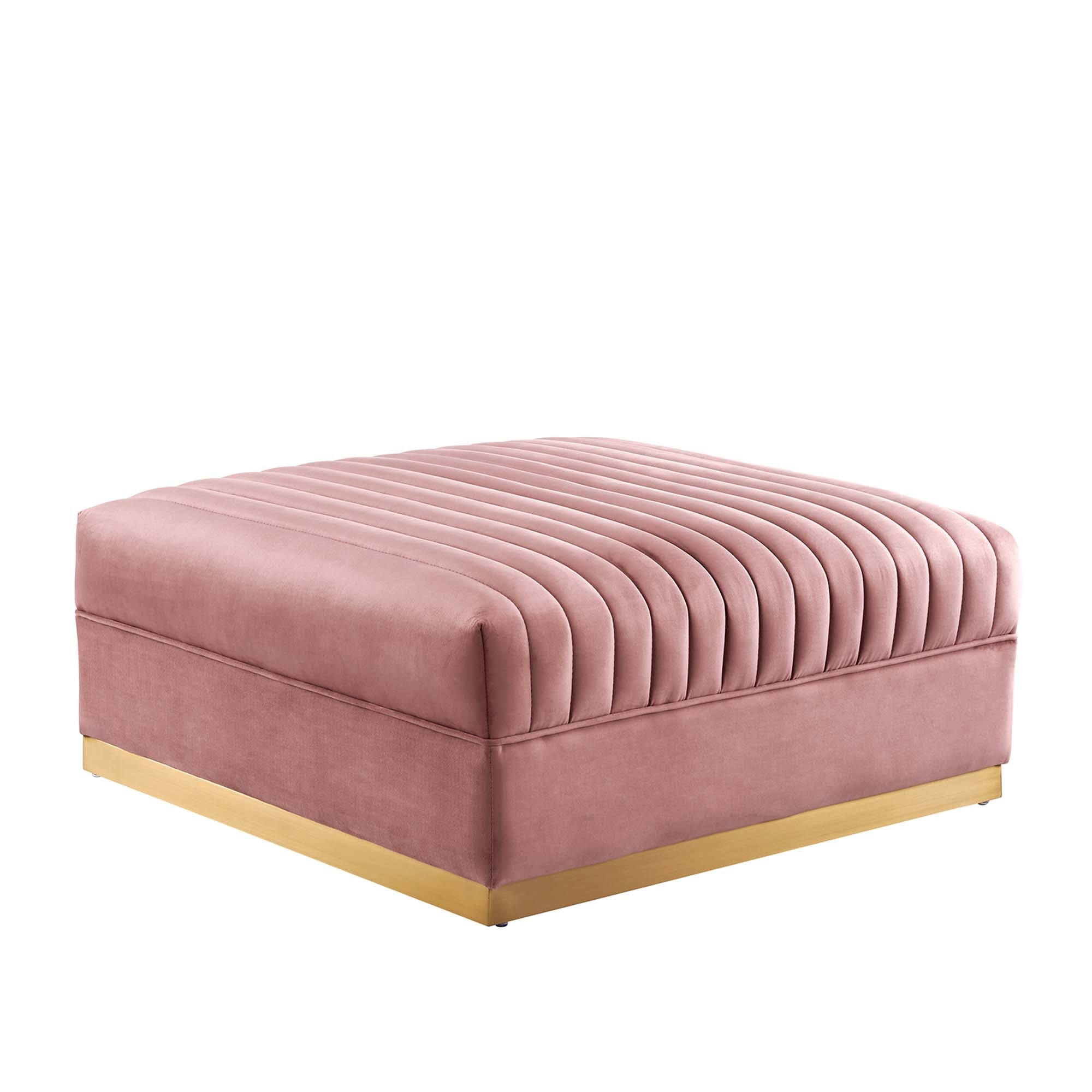 Sanguine Channel Tufted Performance Velvet Modular Sectional Sofa Ottoman by Modway - Best Buy Furniture
