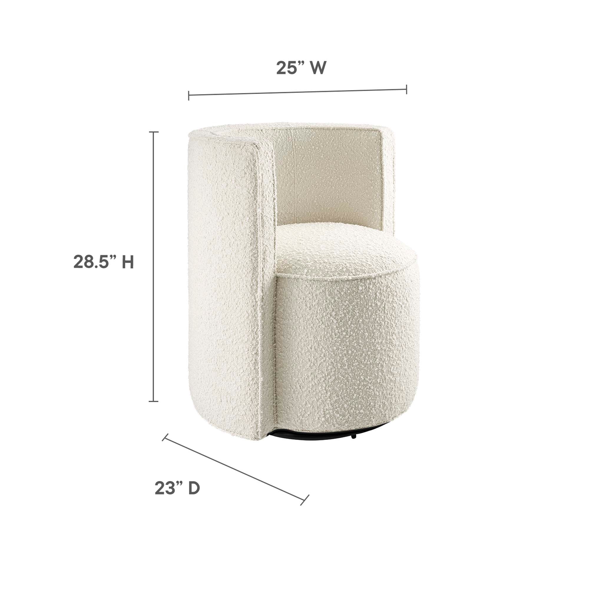 Della Boucle Fabric Swivel Chair by Modway - Best Buy Furniture