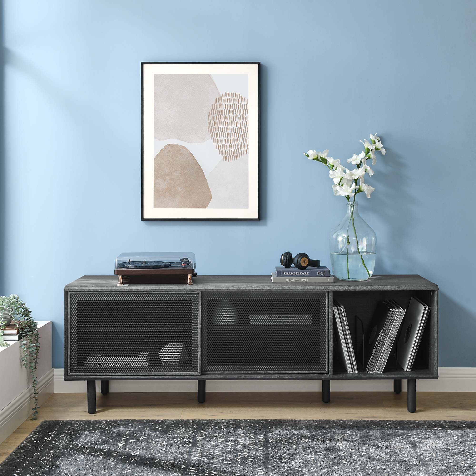 Kurtis 67" TV and Vinyl Record Stand - Best Buy Furniture