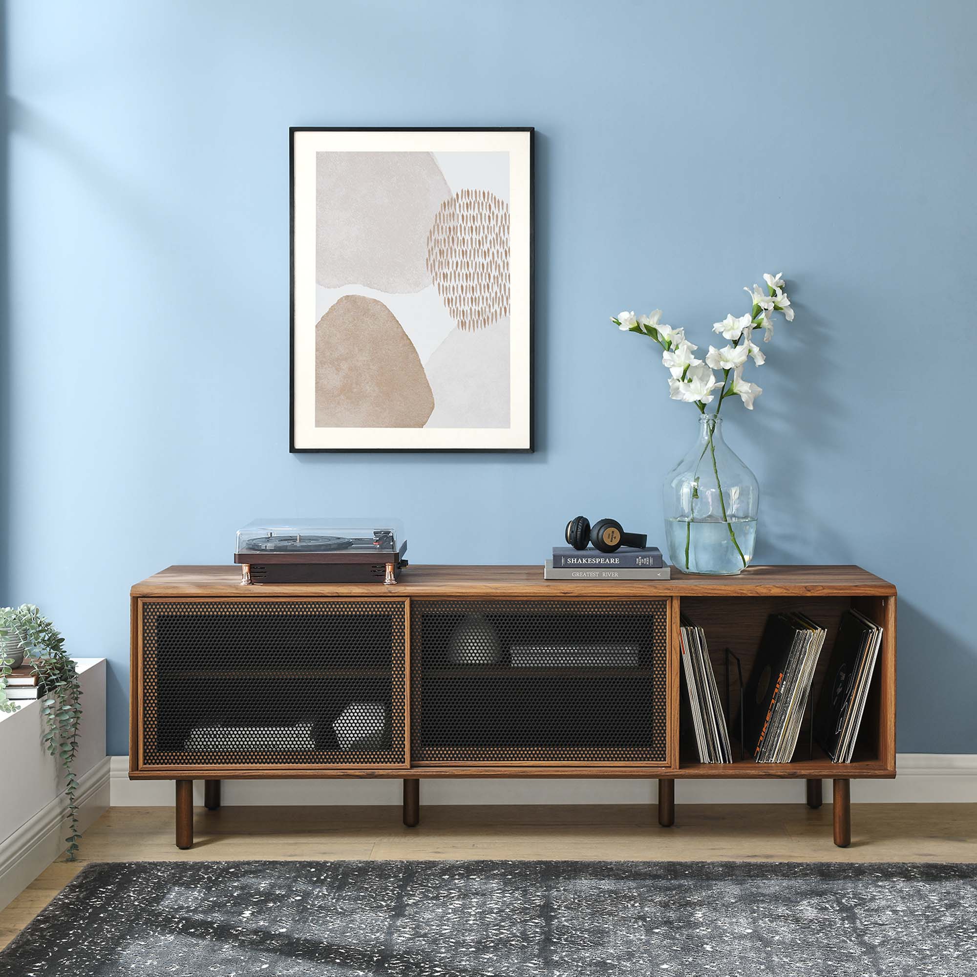Kurtis 67" TV and Vinyl Record Stand - Best Buy Furniture