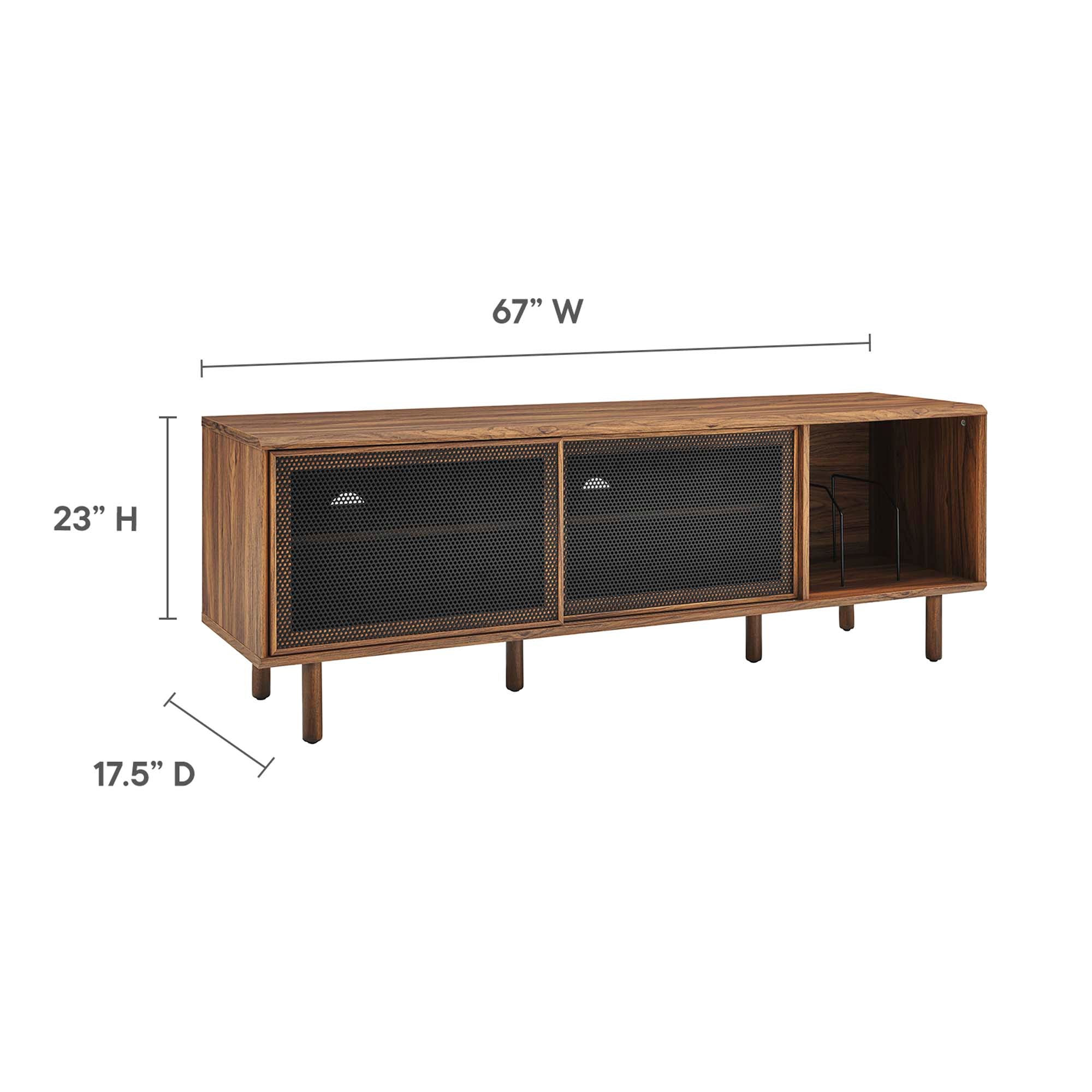 Kurtis 67" TV and Vinyl Record Stand - Best Buy Furniture