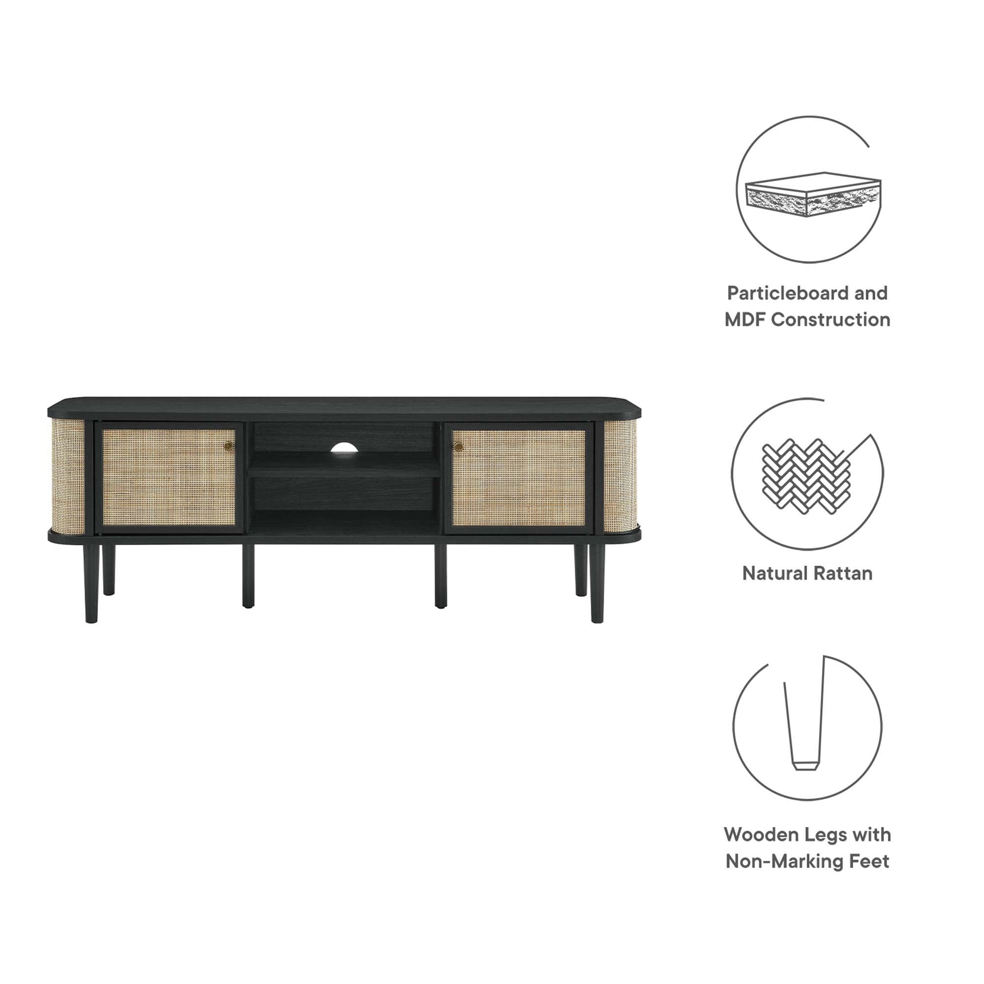 Miramar 60'' Wood TV Stand - Best Buy Furniture