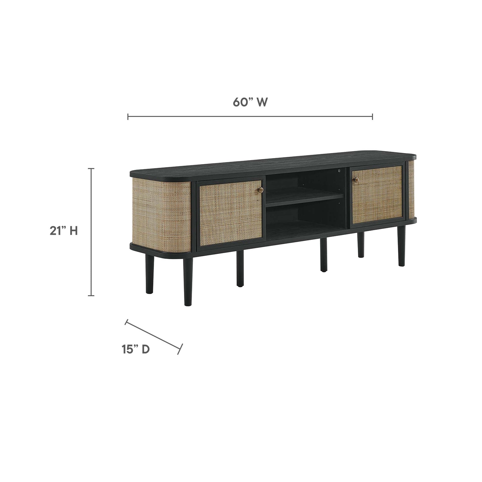 Miramar 60'' Wood TV Stand - Best Buy Furniture